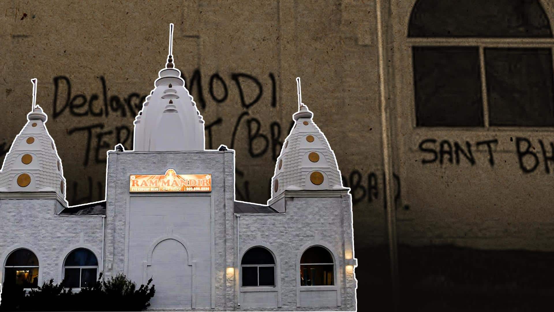 Canada: Ram temple defaced with anti-India graffiti, India demands action
