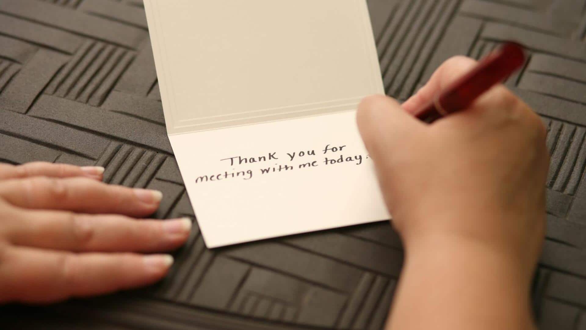 Writing thank-you notes? Here's what to keep in mind