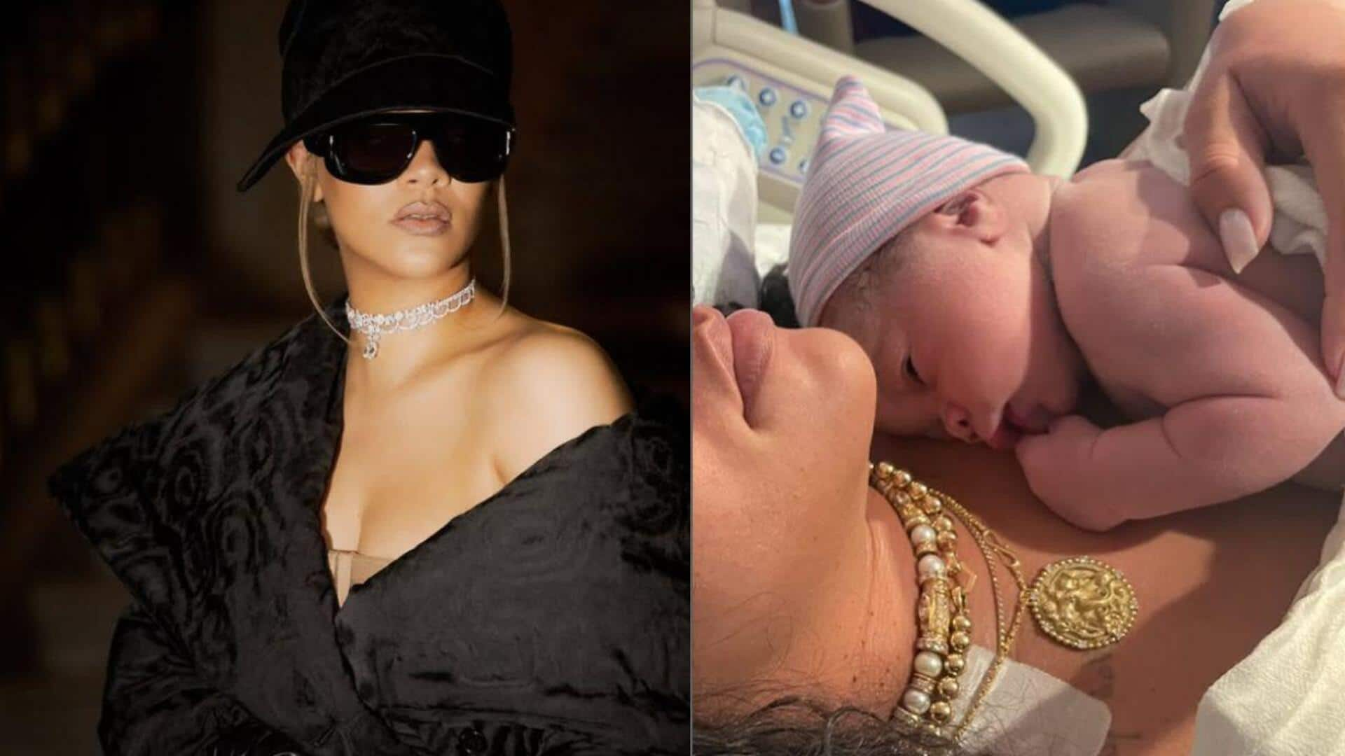 Rihanna delivered her babies in pearls and shades, shares photos 