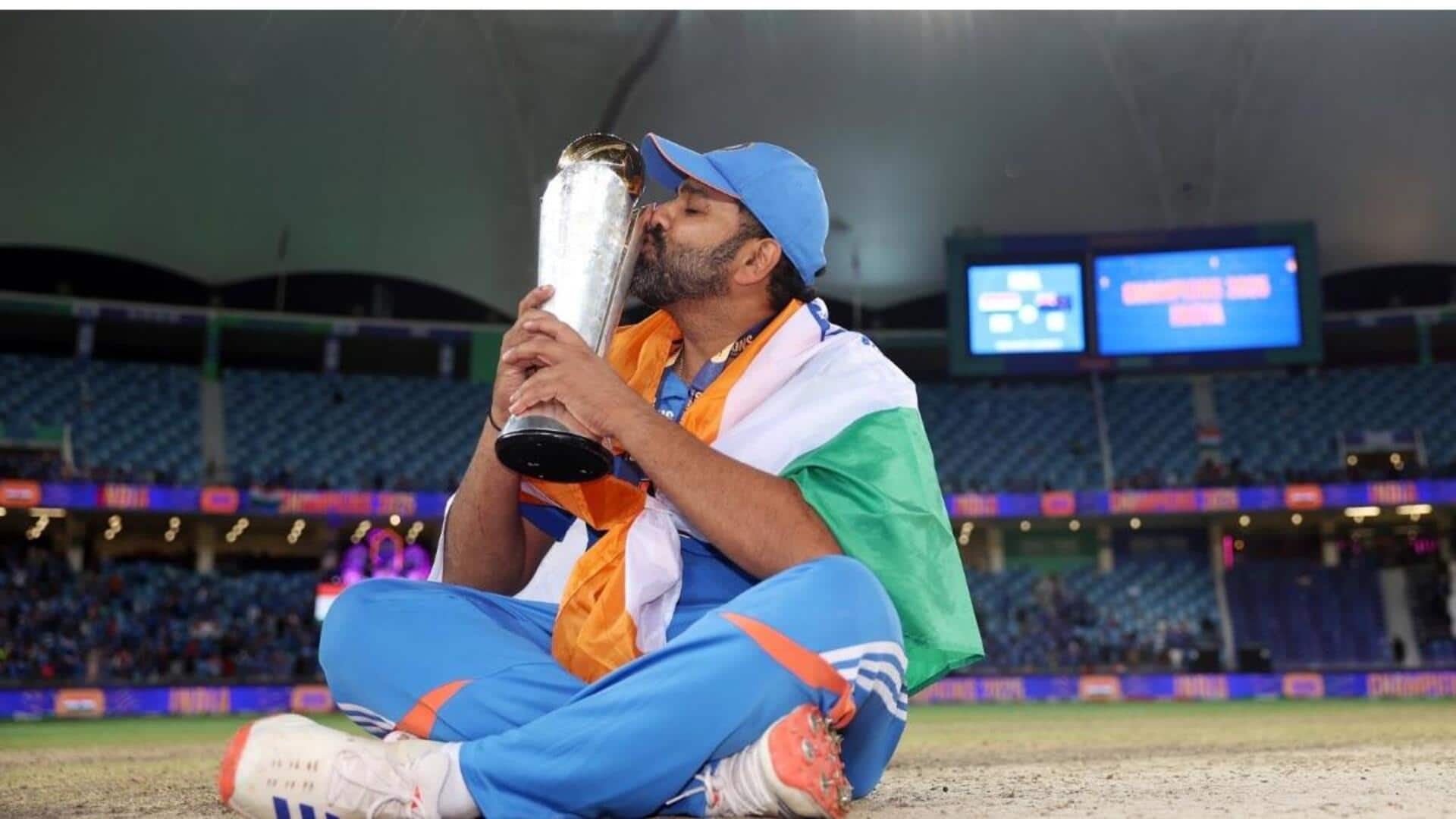 Rohit Sharma led India to Champions Trophy glory despite injury