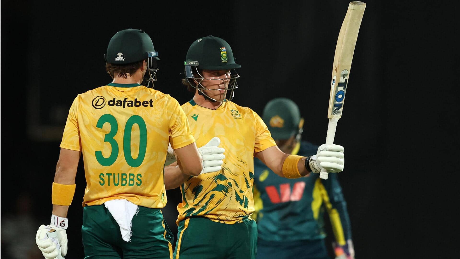 Dewald Brevis records second-fastest T20I ton for South Africa: Stats Dewald Brevis records second-fastest T20I ton for South Africa: Stats