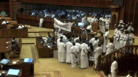 Protests inside, outside Kerala Assembly over Sabarimala row; protesters tear-gassed 