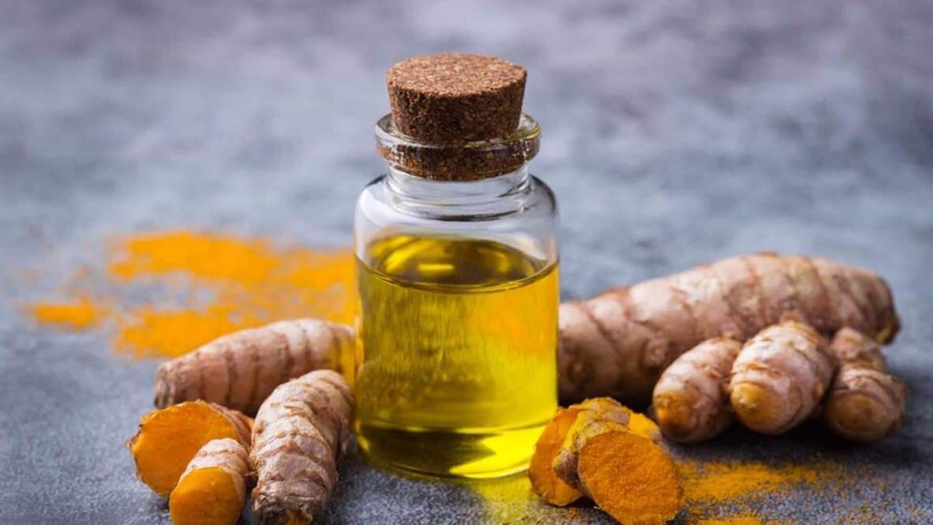 Brightening skin tone with turmeric oil