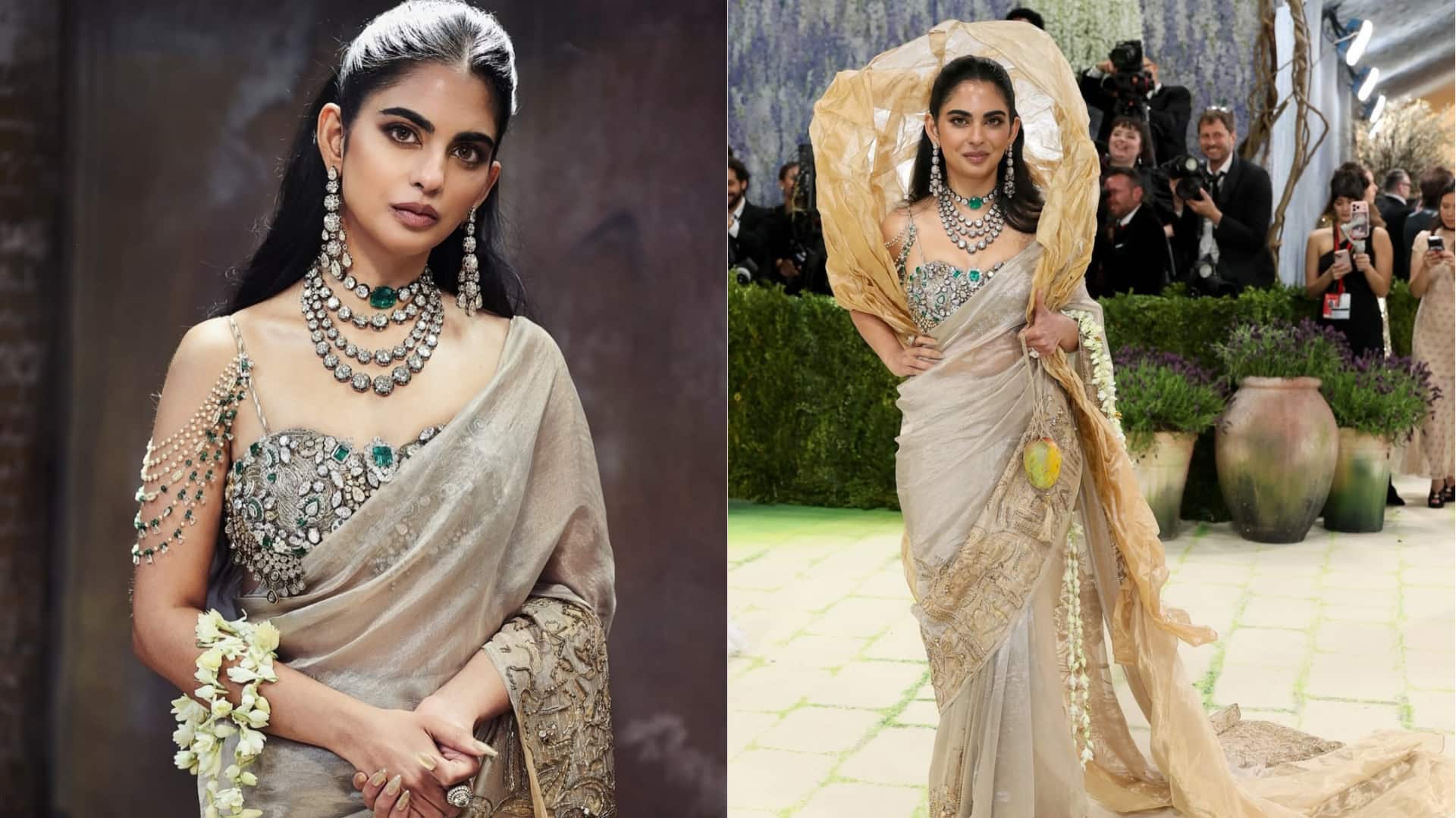 Isha Ambani's Met Gala look woven with pure gold threads