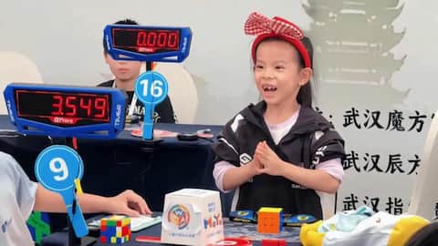Six-year-old girl from China breaks Rubik's Cube world record