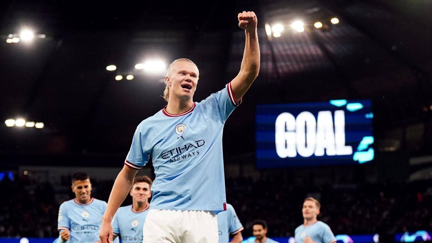 Erling Haaland smashes Champions League record as Manchester City win