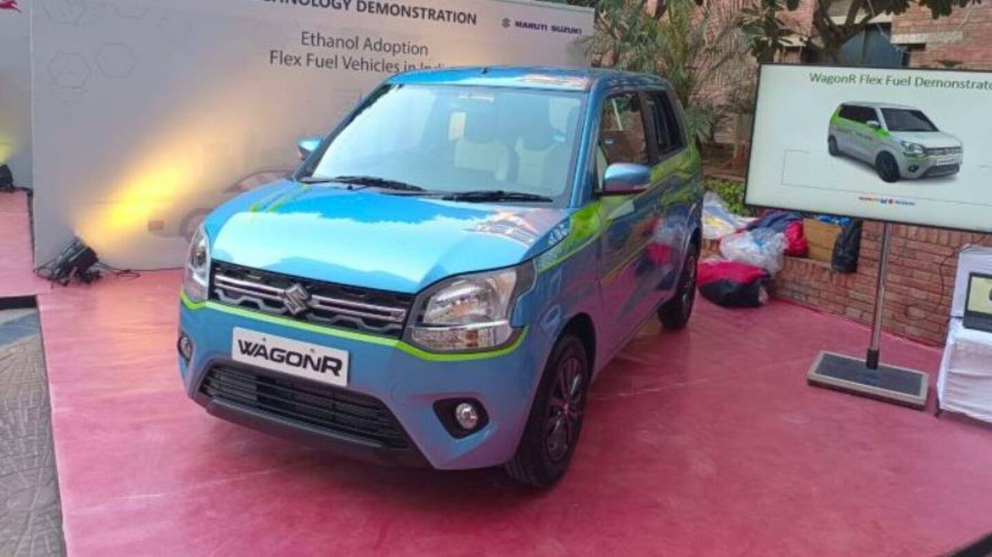 Maruti Suzuki WagonR's flex-fuel prototype revealed at SIAM's expo