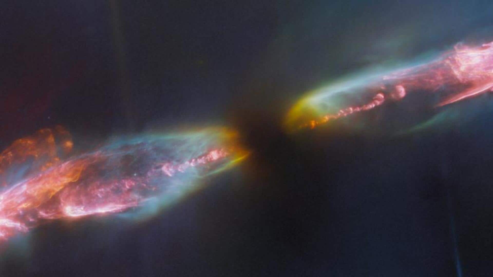 NASA's JWST captures stunning biopolar jets emanating from young star