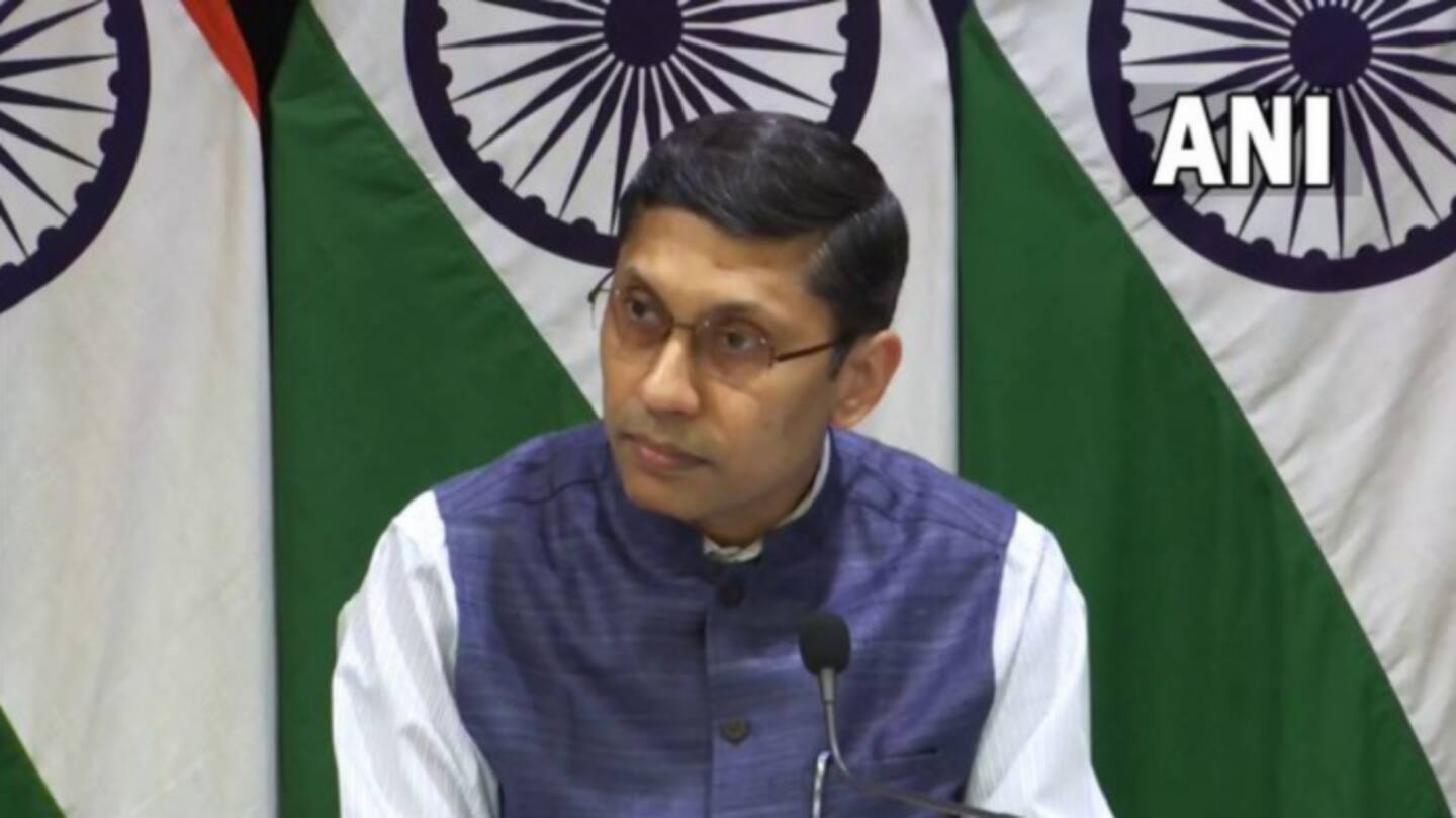 MEA spokesperson Arindam Bagchi issued a statement MEA spokesperson Arindam Bagchi issued a statement