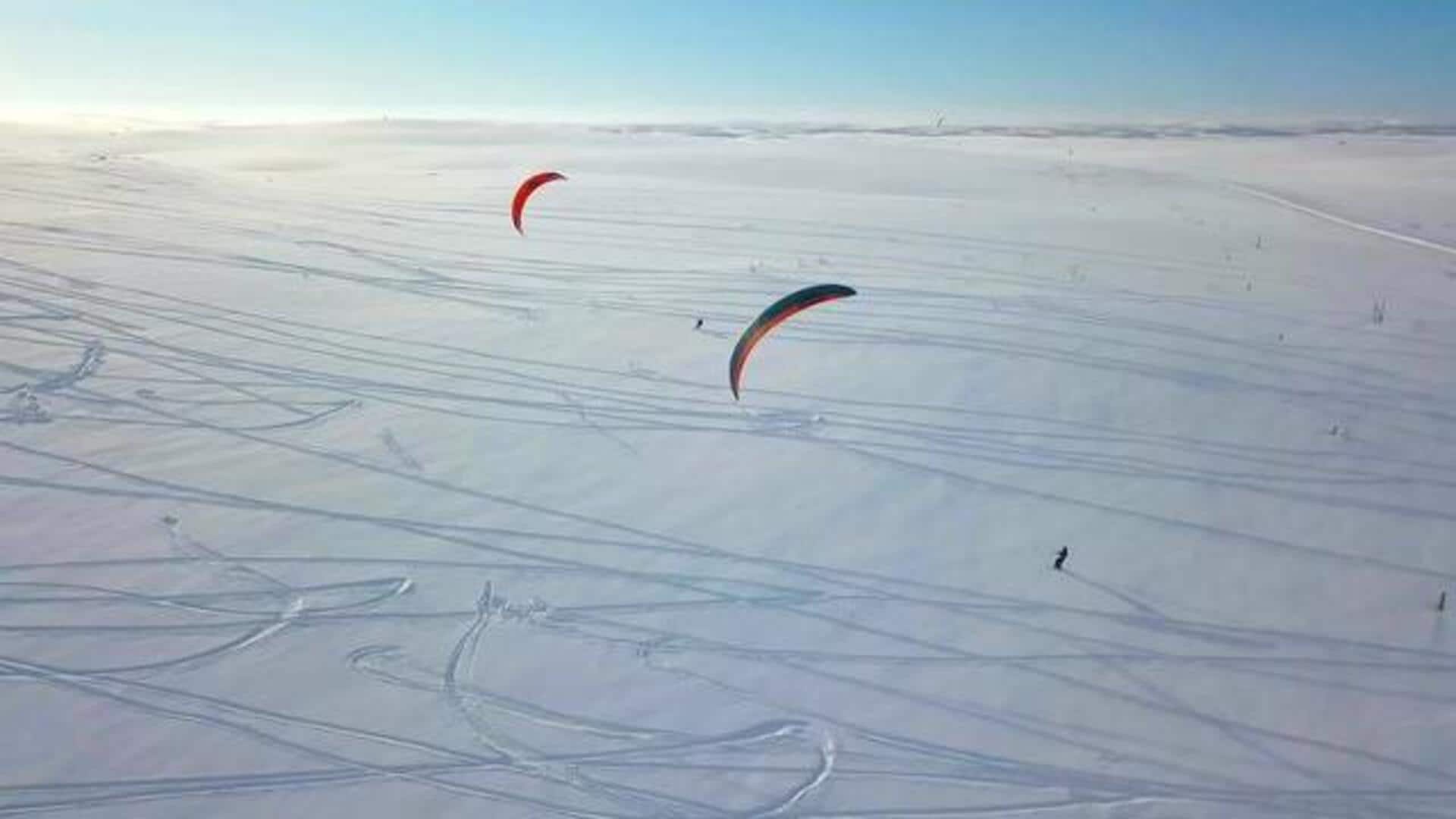 How to enjoy snowkiting in Drakensberg Mountains