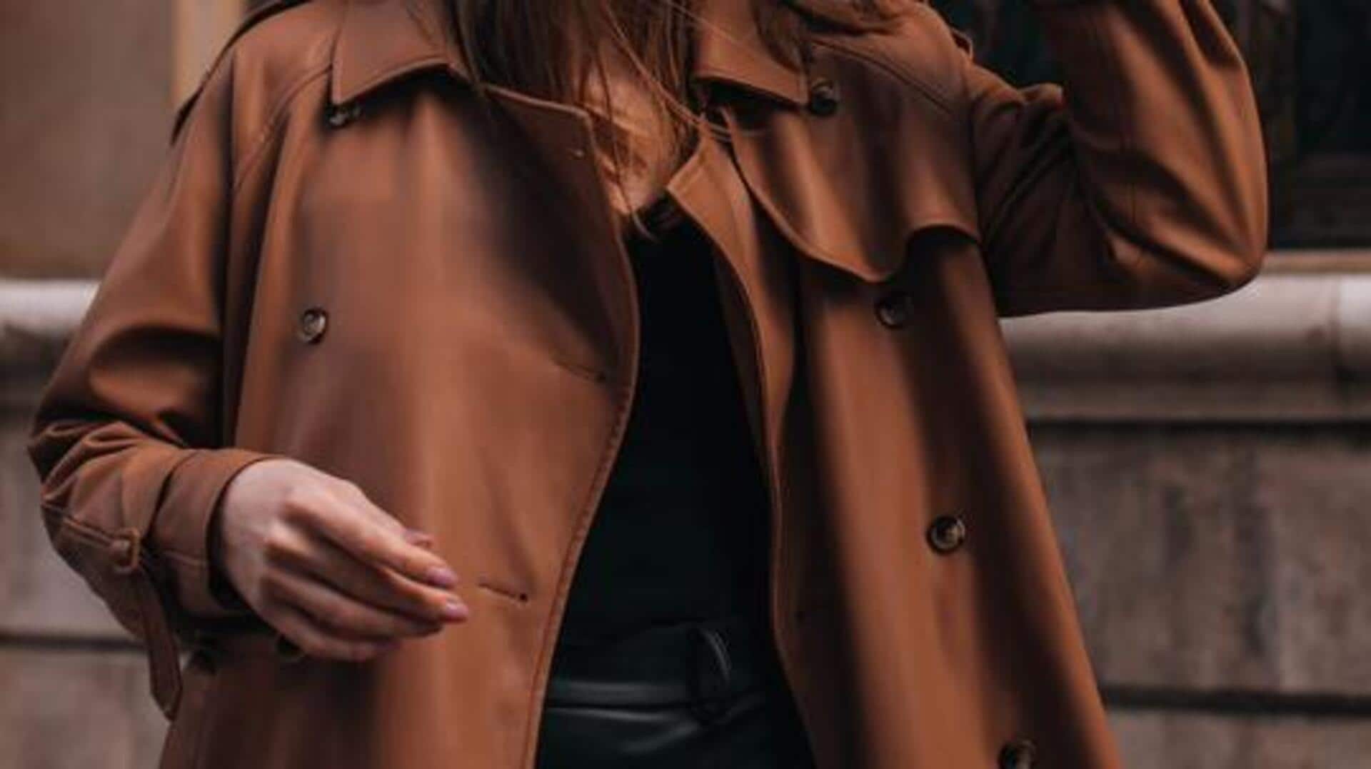 Stylish winter layering: Faux-suede trench coats