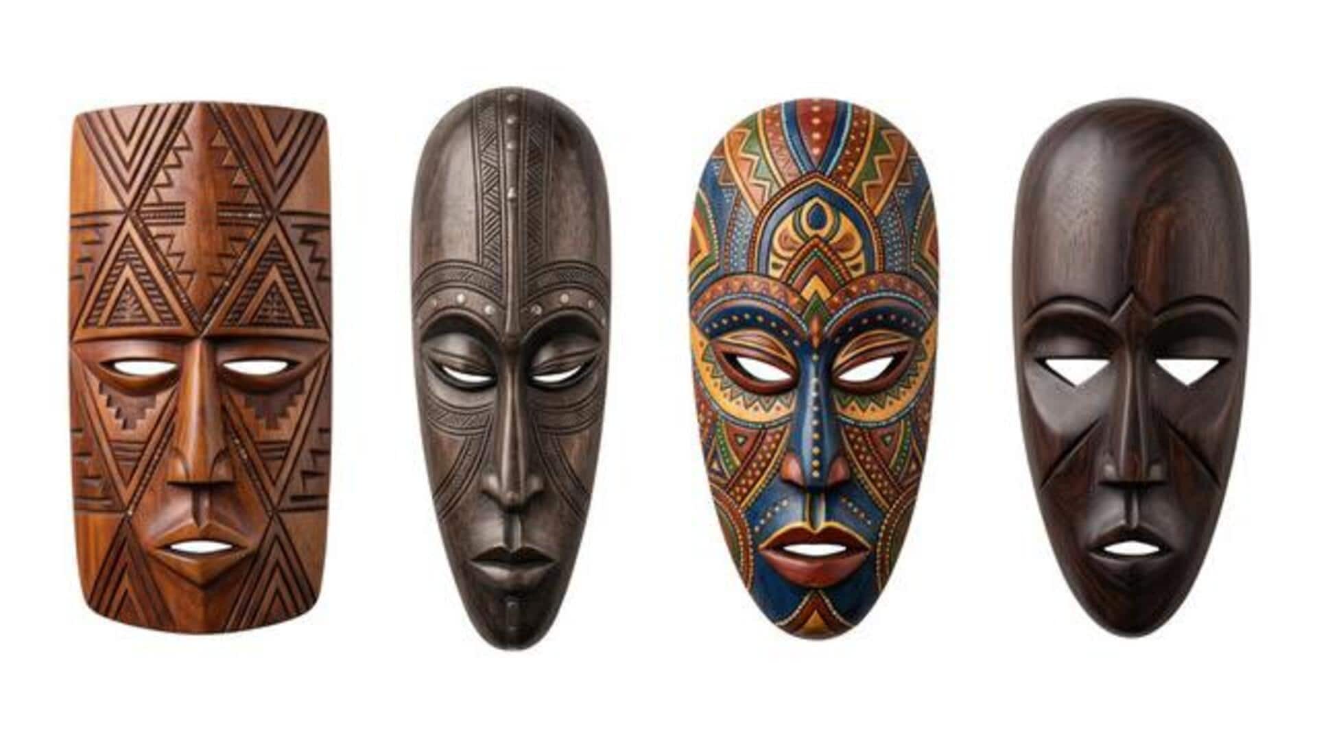 How to make wooden mask wall art