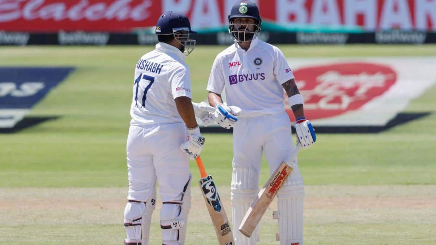 Newlands Test: Pant, Kohli extend India's lead to 143
