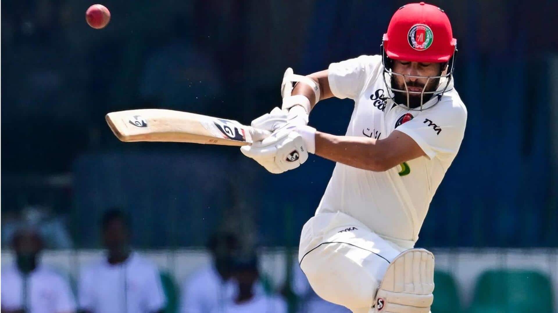 Afghanistan captain Hashmatullah Shahidi slams his second Test fifty