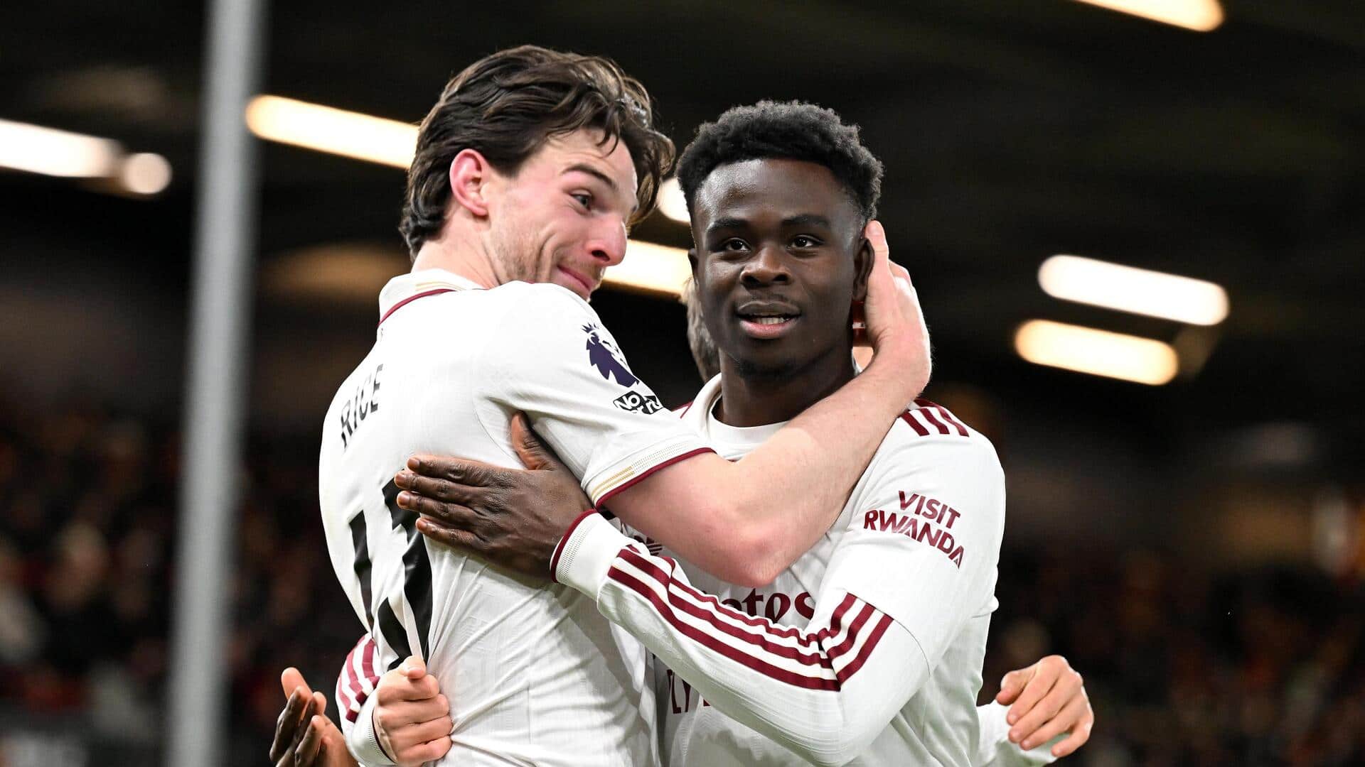 Declan Rice's brace helps Arsenal beat Bournemouth 3-2: Key stats