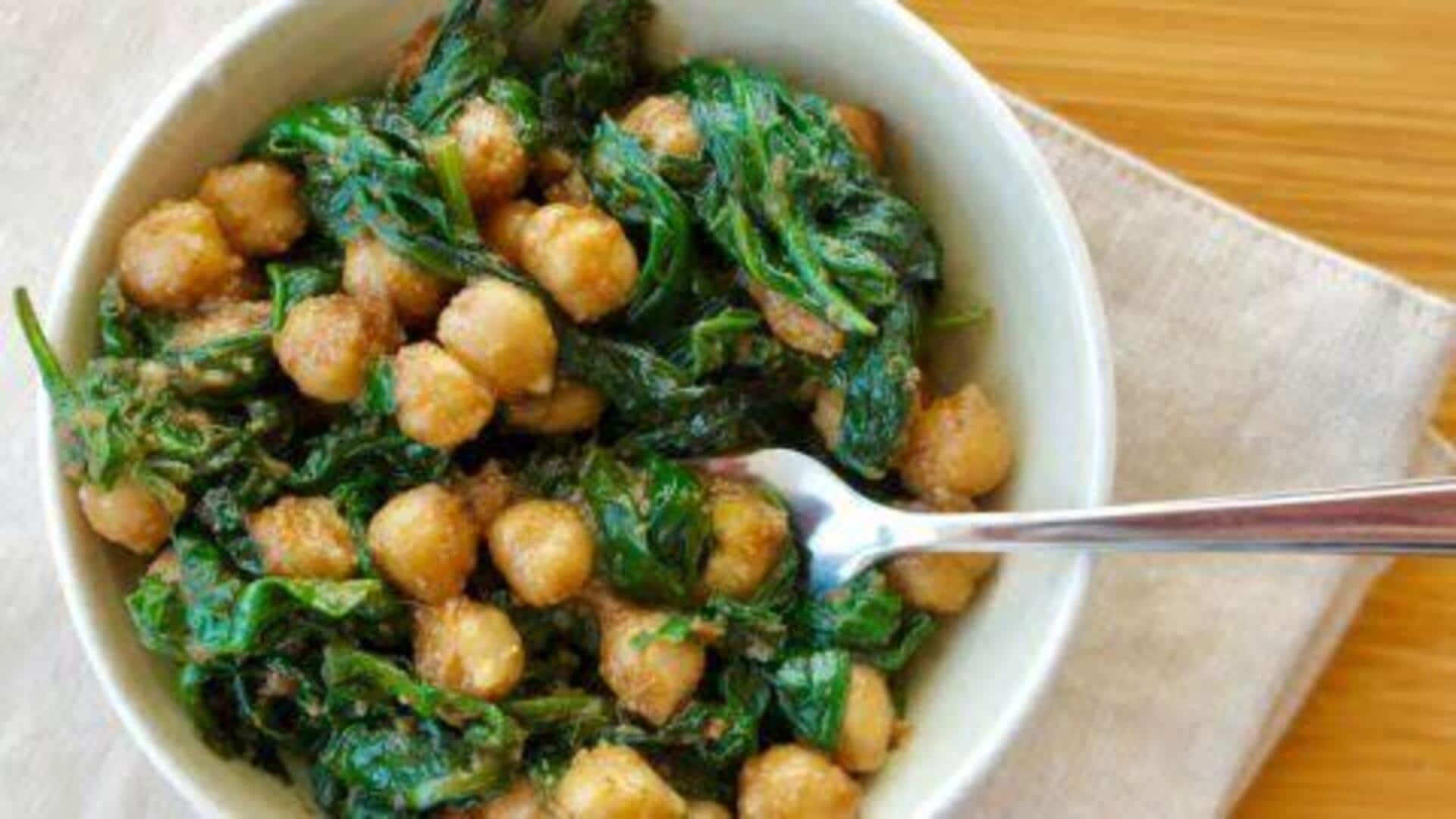 5 protein-rich meals with spinach and chickpeas 