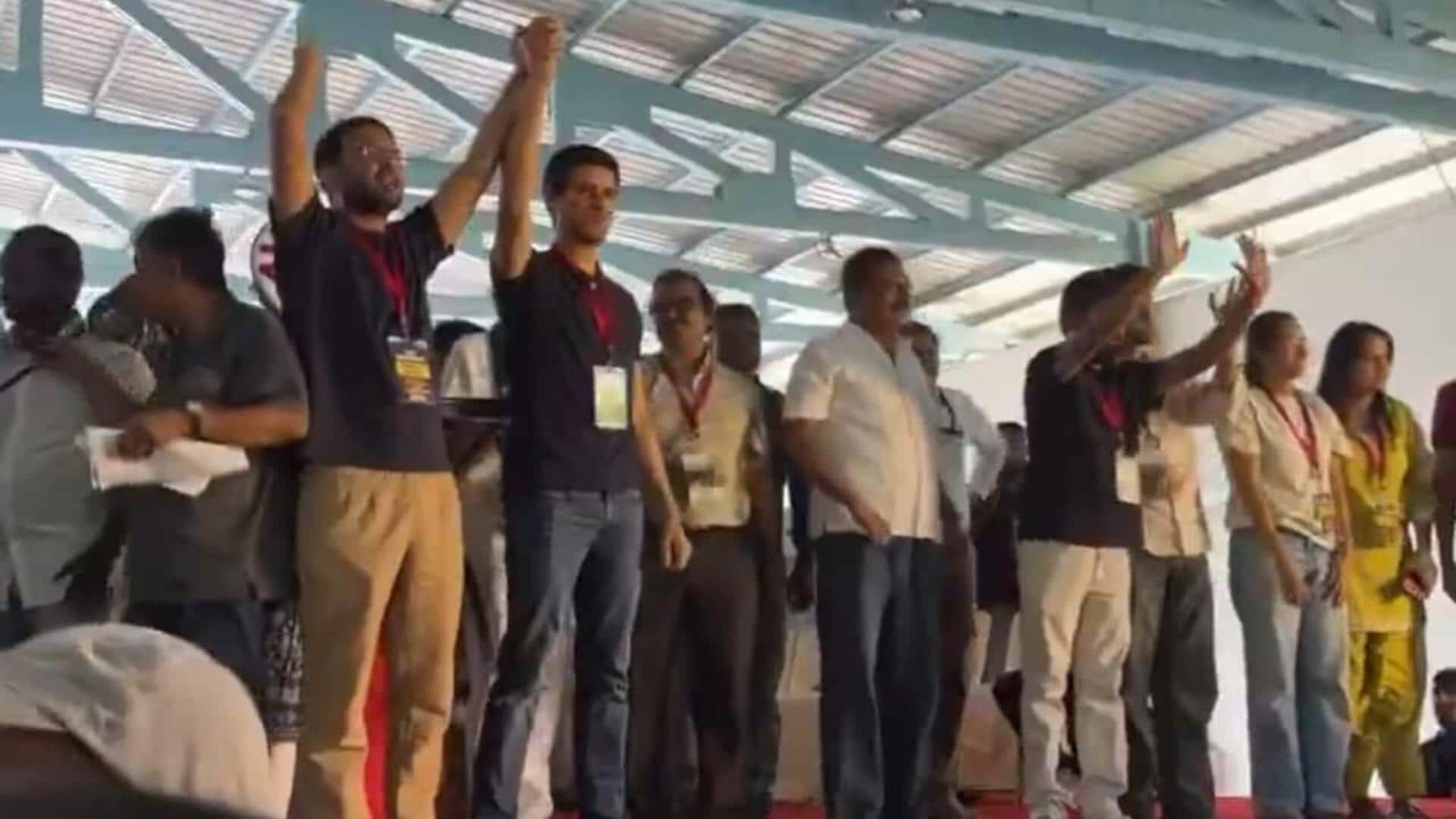 CJP begins protest in Bengaluru; Prakash Raj, Dhruv Rathee join