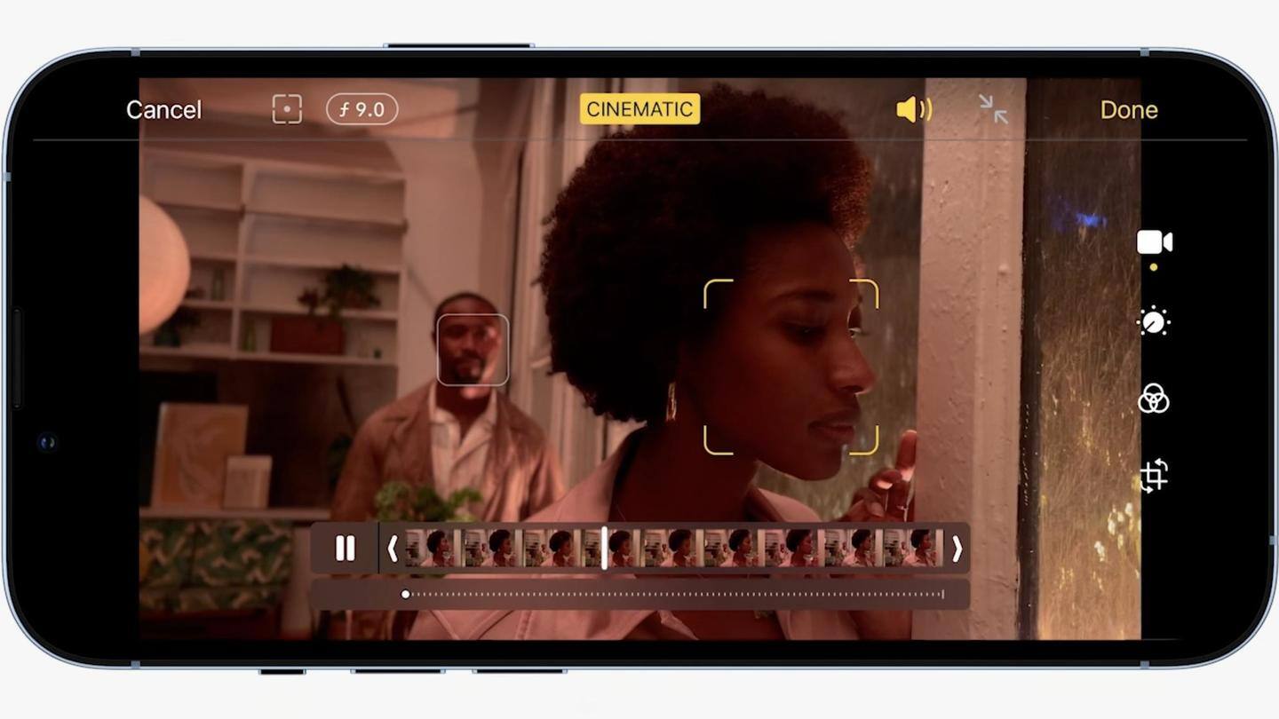 Cinematic mode uses computational photography to rack focus Cinematic mode uses computational photography to rack focus