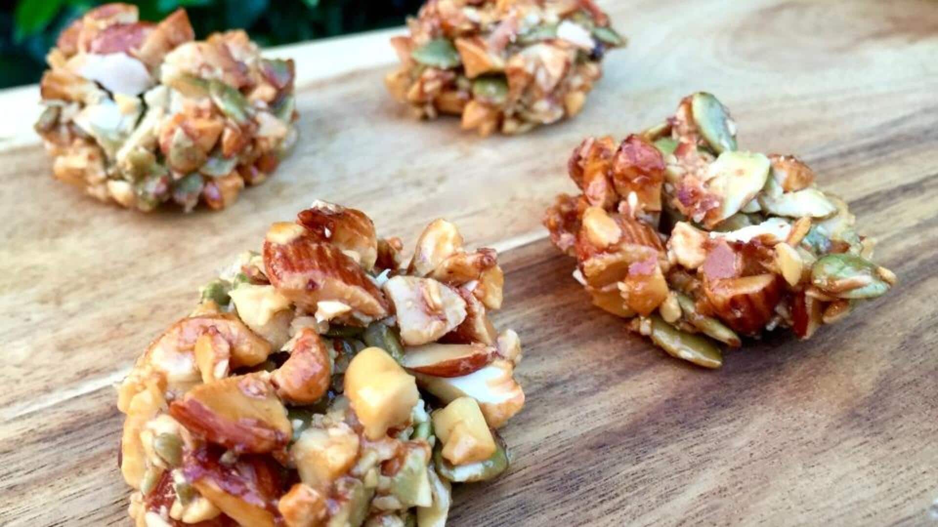 Switch pretzels with nut clusters for healthier snacking