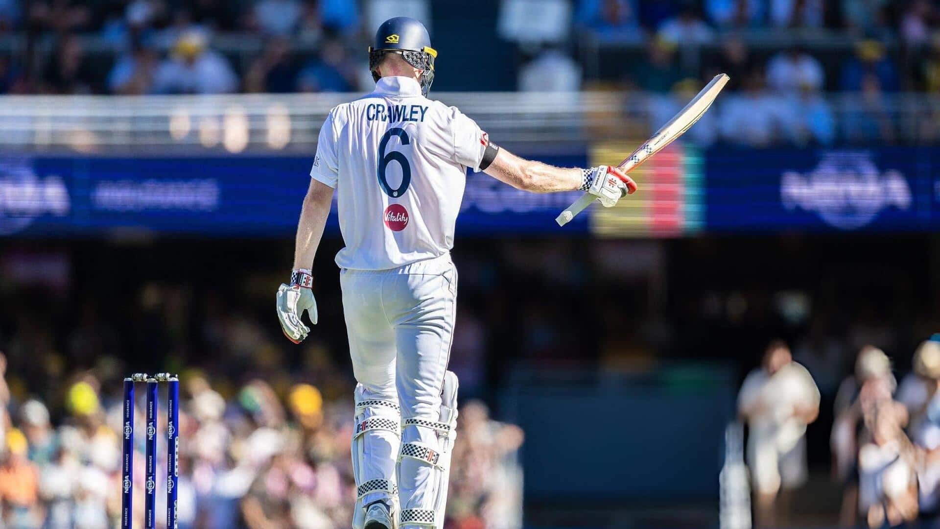 Ashes: Zak Crawley completes 3,500 Test runs with 85-run knock 