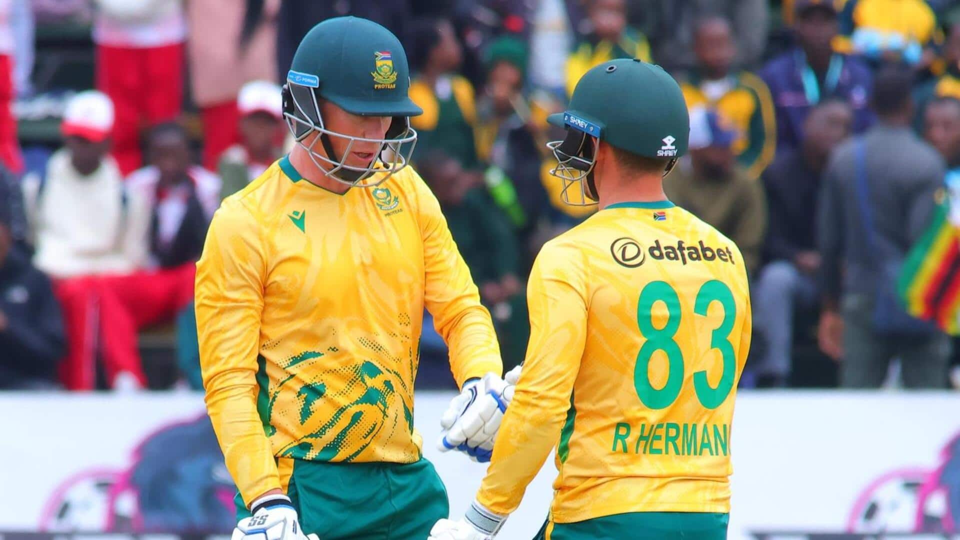 Rassie van der Dussen slams his 10th T20I fifty: Stats