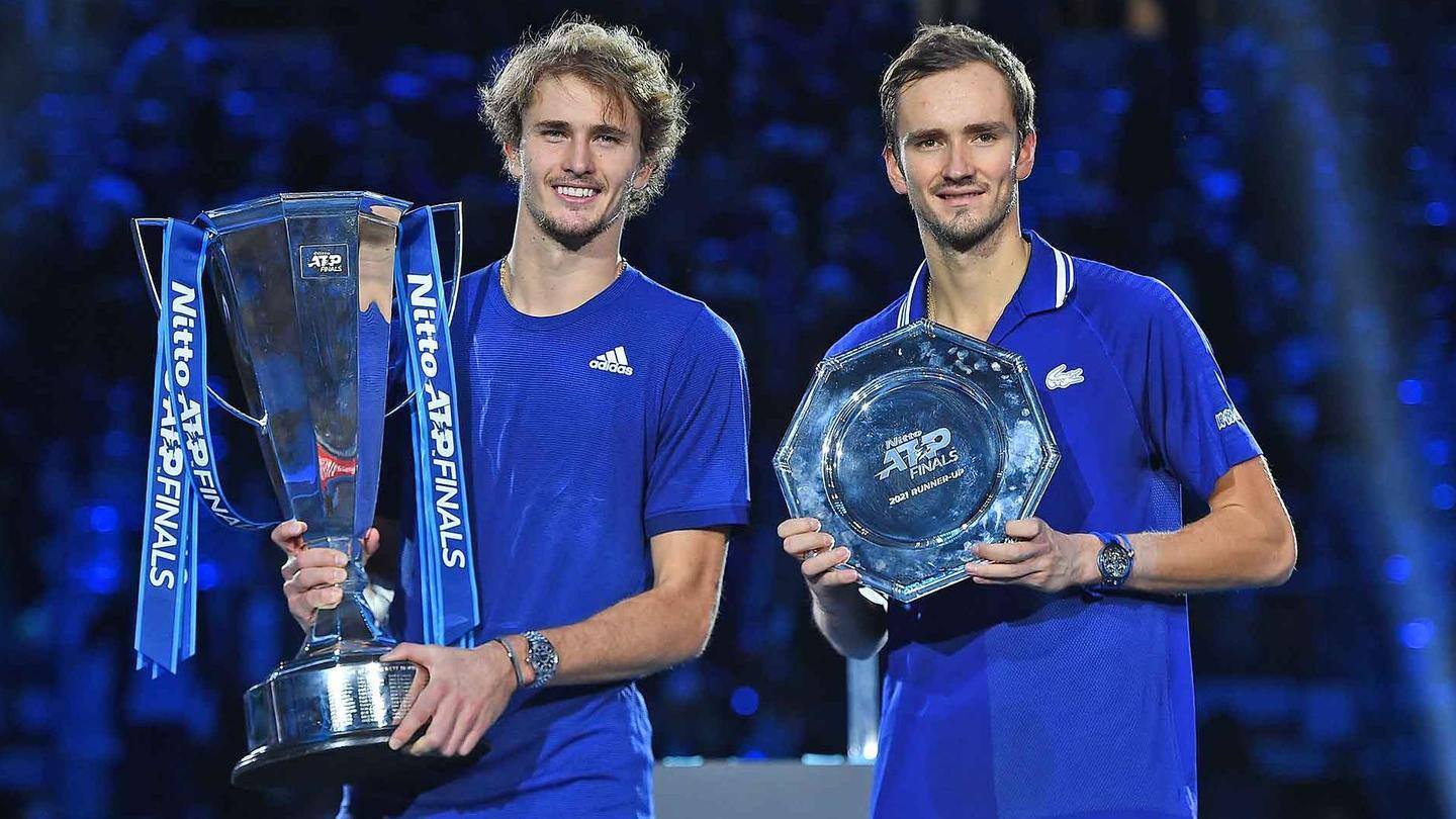 Zverev beat Medvedev to win the 2021 ATP Finals Zverev beat Medvedev to win the 2021 ATP Finals
