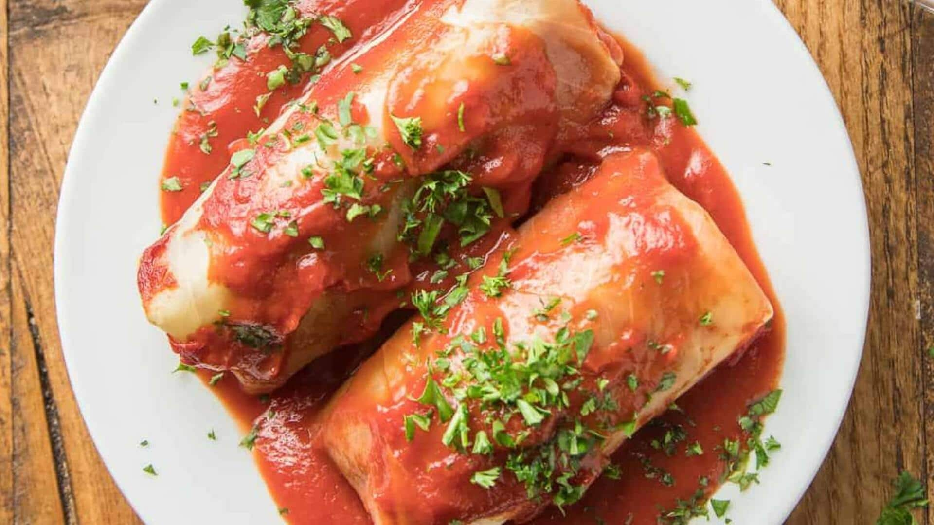 Check out this Polish vegan stuffed cabbage rolls recipe