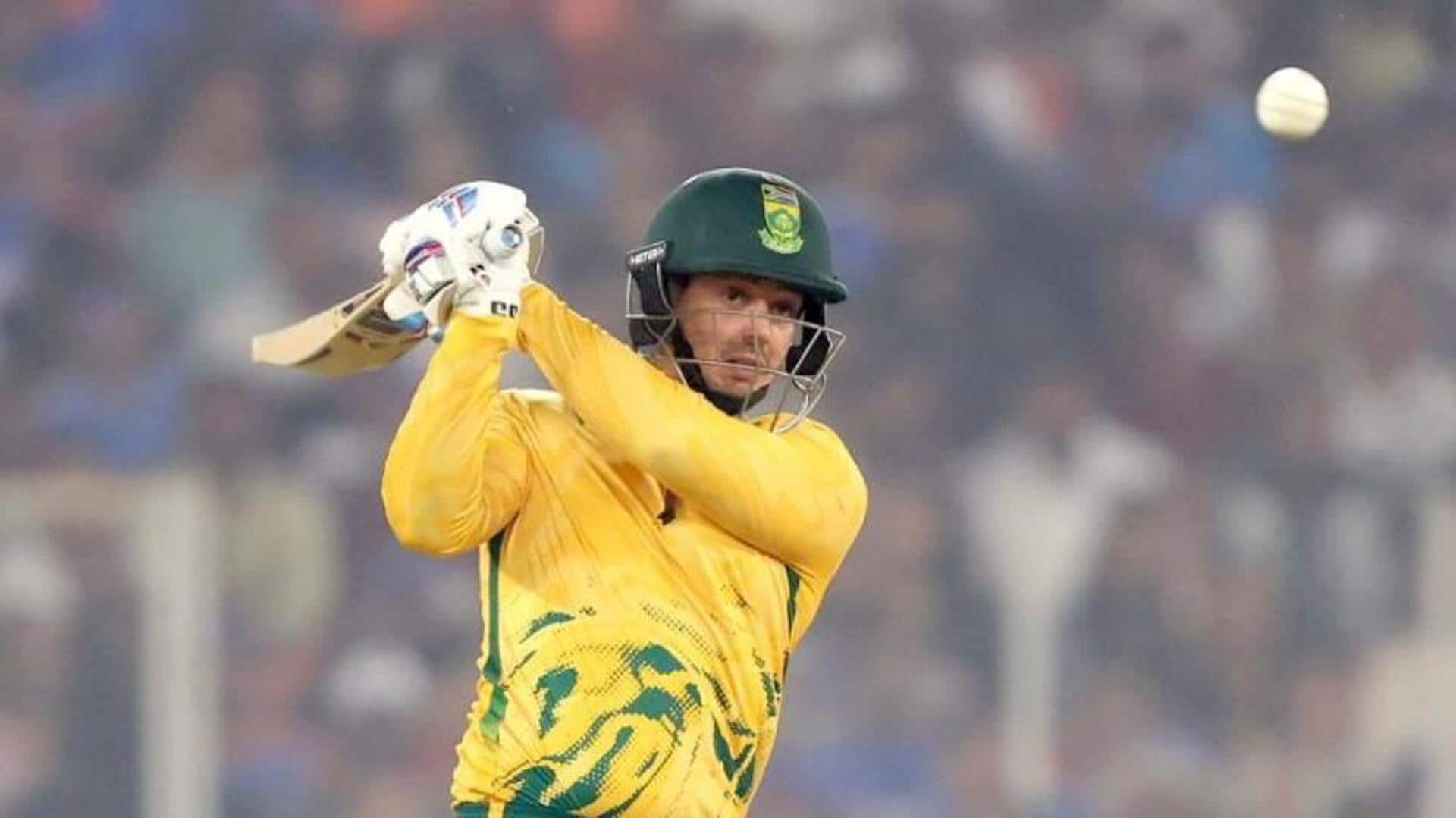 Quinton de Kock marks 100th T20I appearance with half-century: Stats