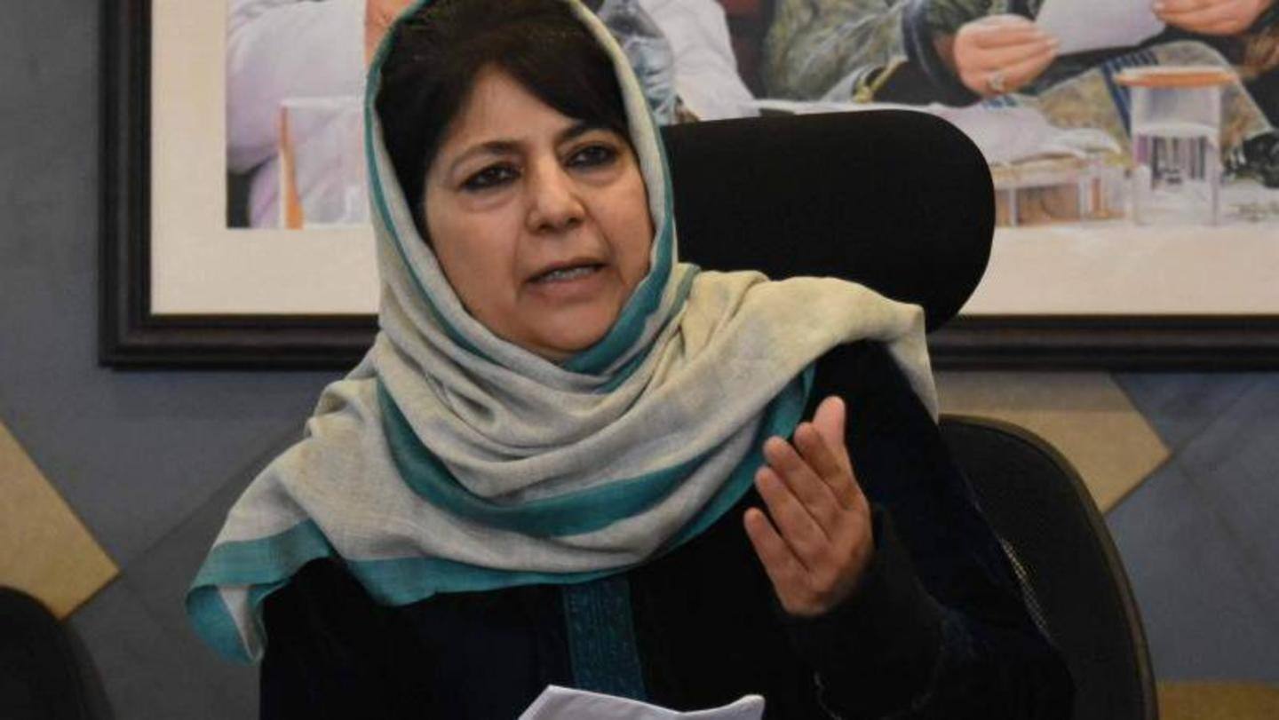 Mufti was placed under detention in August 2019 Mufti was placed under detention in August 2019