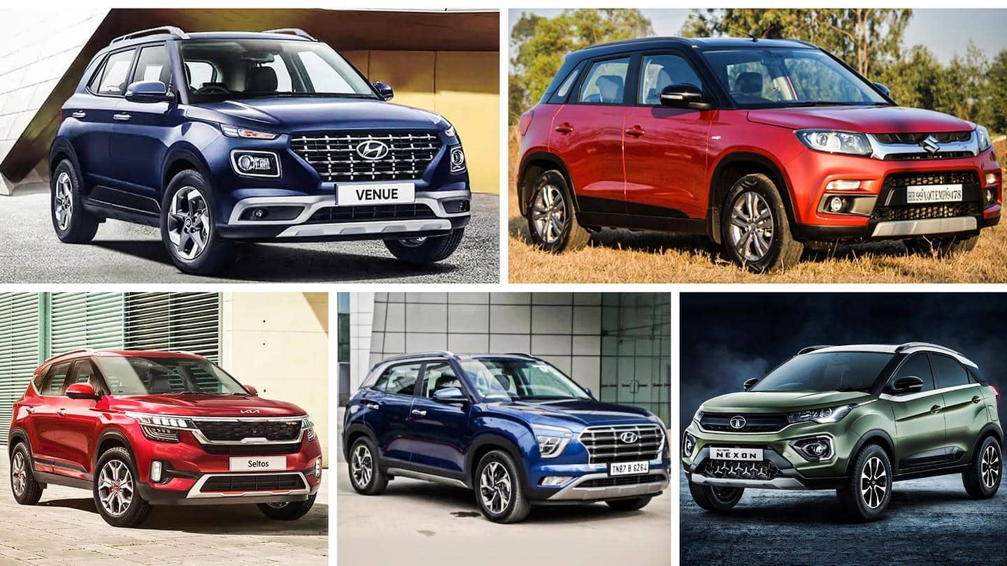 Top 5 bestselling SUVs in India in November 2021