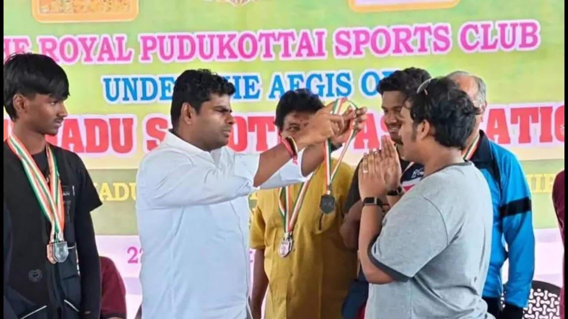 Video: Tamil Nadu minister's son refuses medal from Annamalai