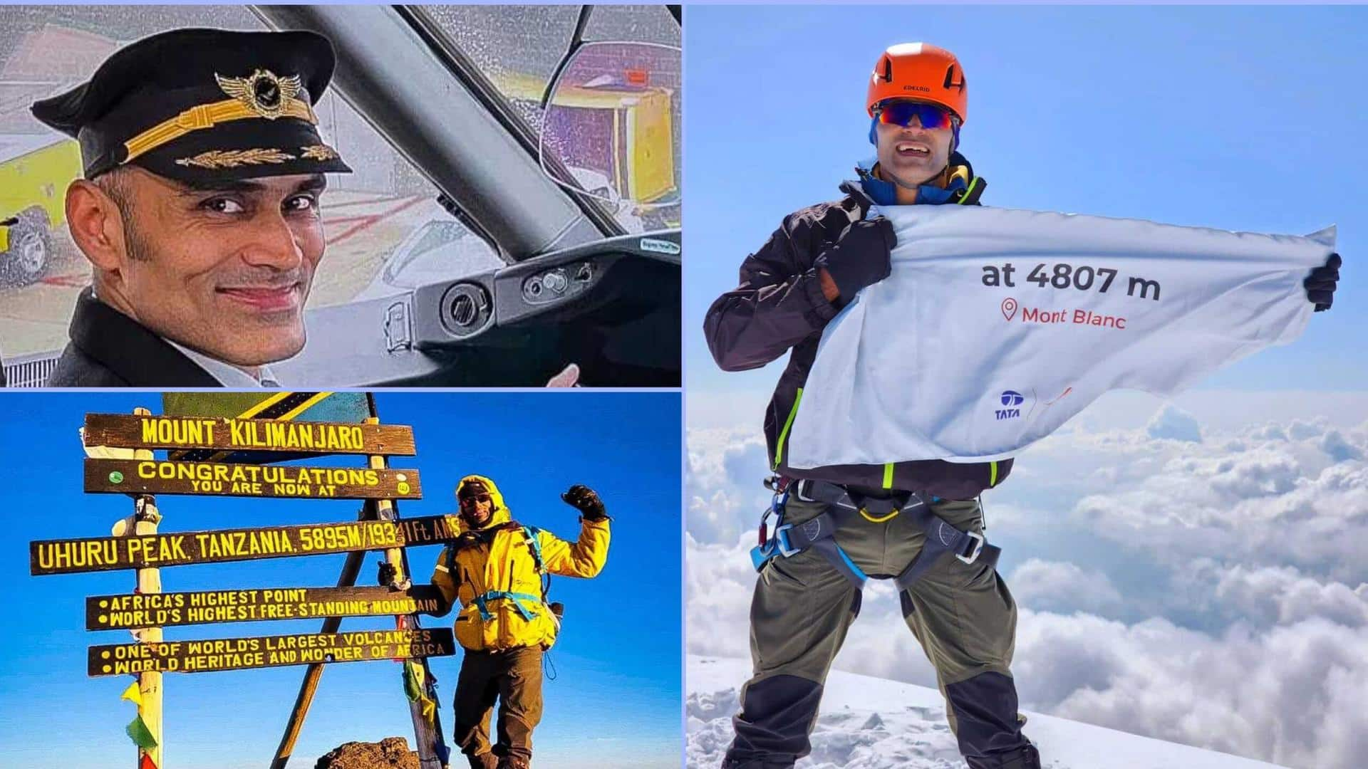 #NewsBytesExclusive: Gurugram pilot climbs Western Europe's tallest peak Mont Blanc