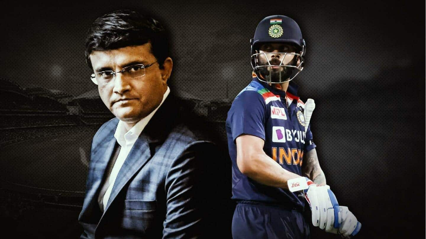 'Virat Kohli has to find his way,' says Sourav Ganguly