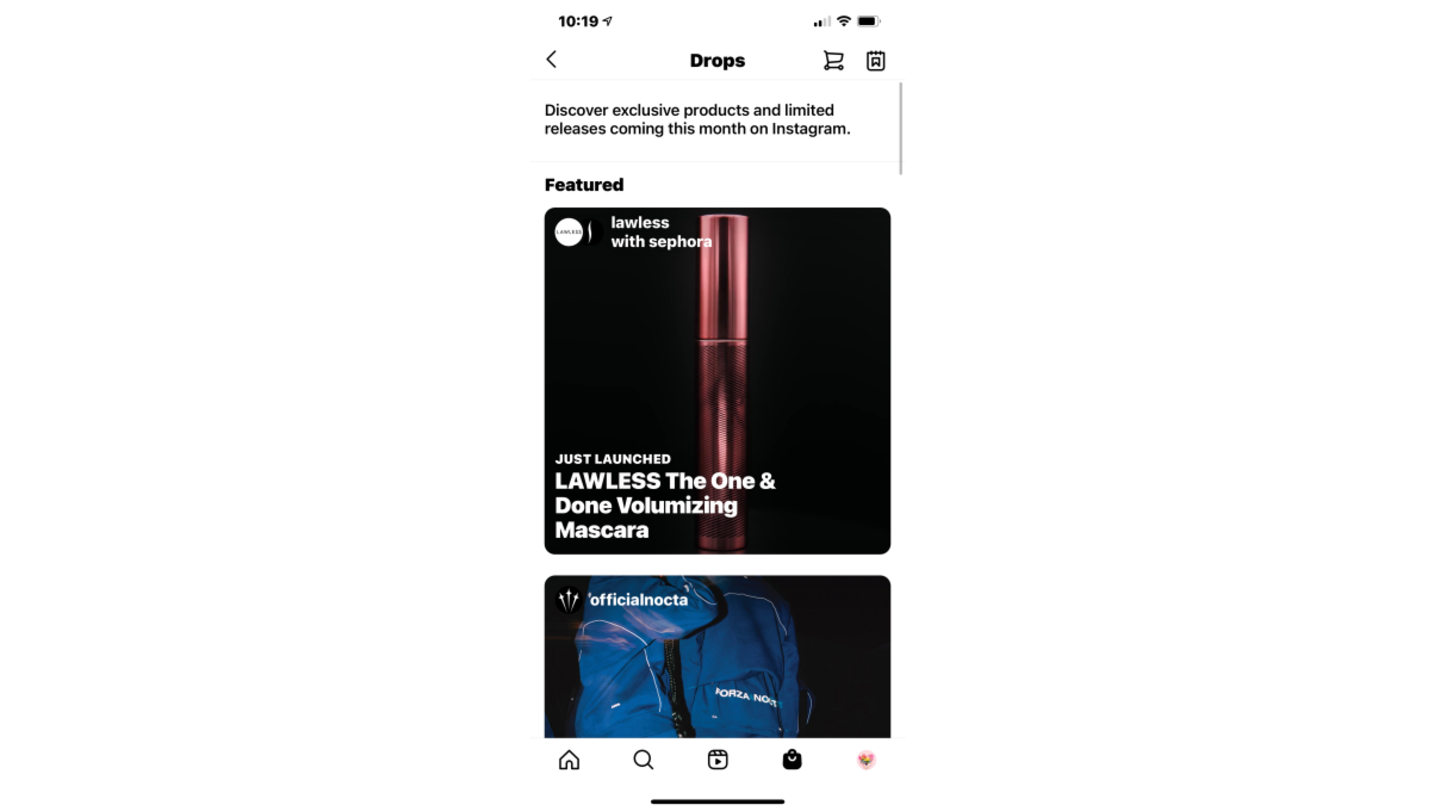 Customers can view limited-run items that drop for sale Customers can view limited-run items that drop for sale