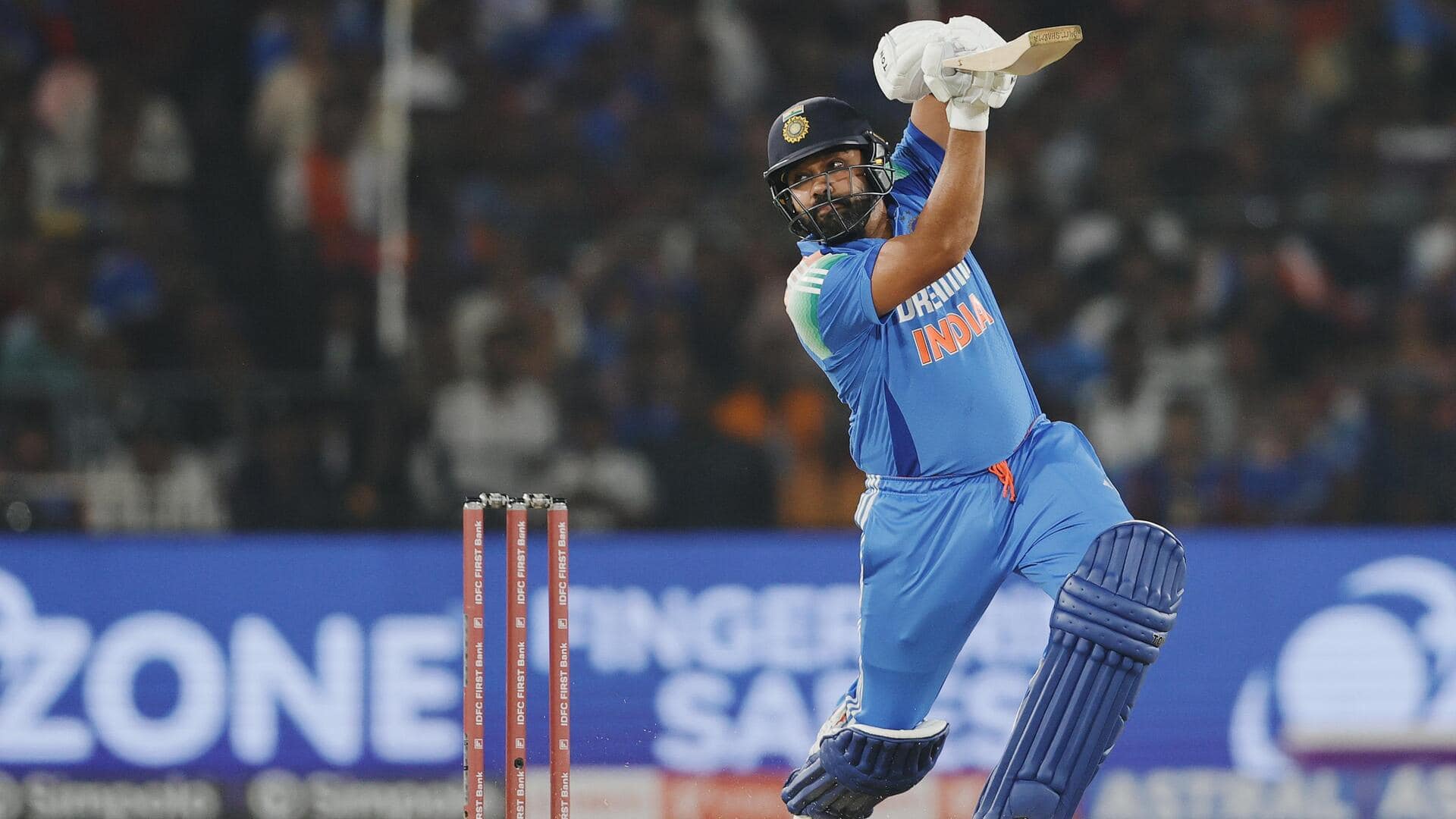 Rohit Sharma becomes player with second-most sixes in ODI history