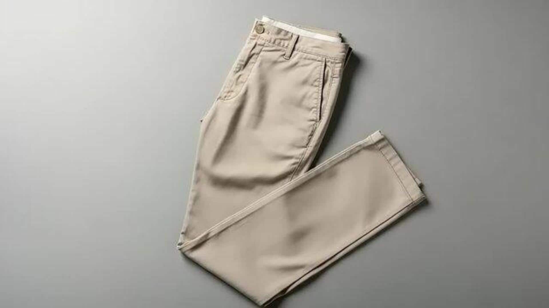 Want to look stylish yet relaxed? Try wool-blend chinos 