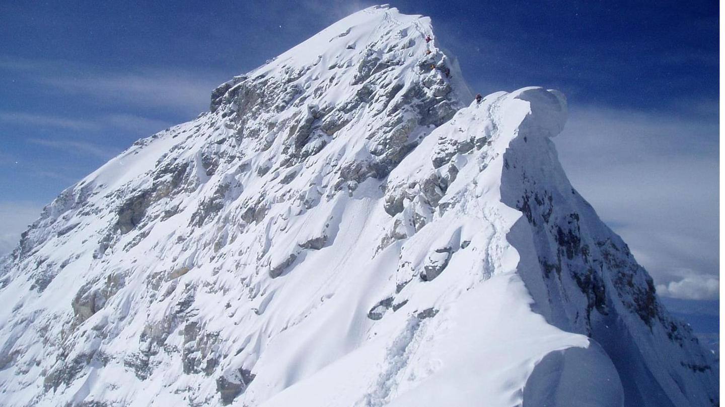 Team members are now descending from the top Team members are now descending from the top