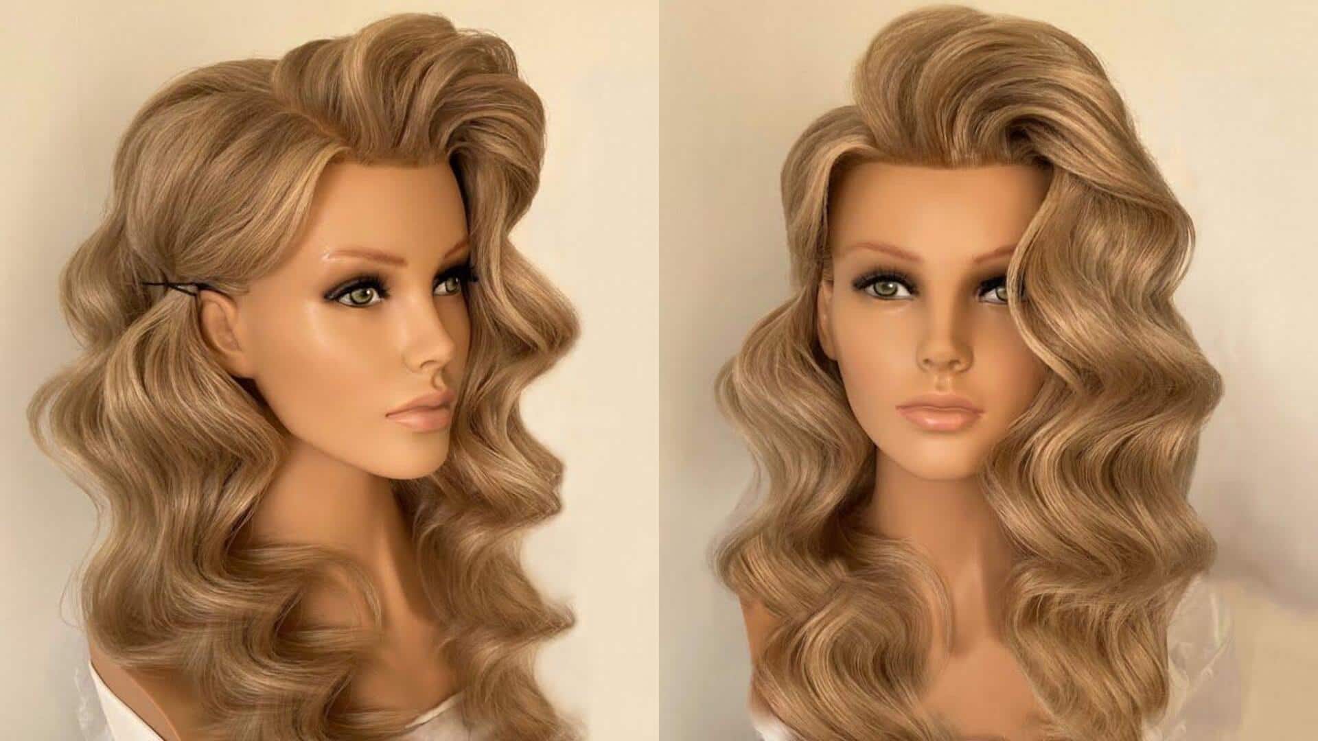 For your next party, try this voluminous retro wave hairstyle
