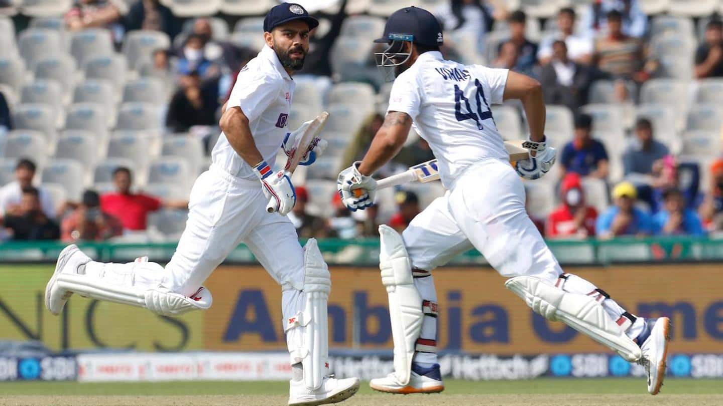 Mohali Test, Day 1: India lose Virat Kohli, Hanuma Vihari