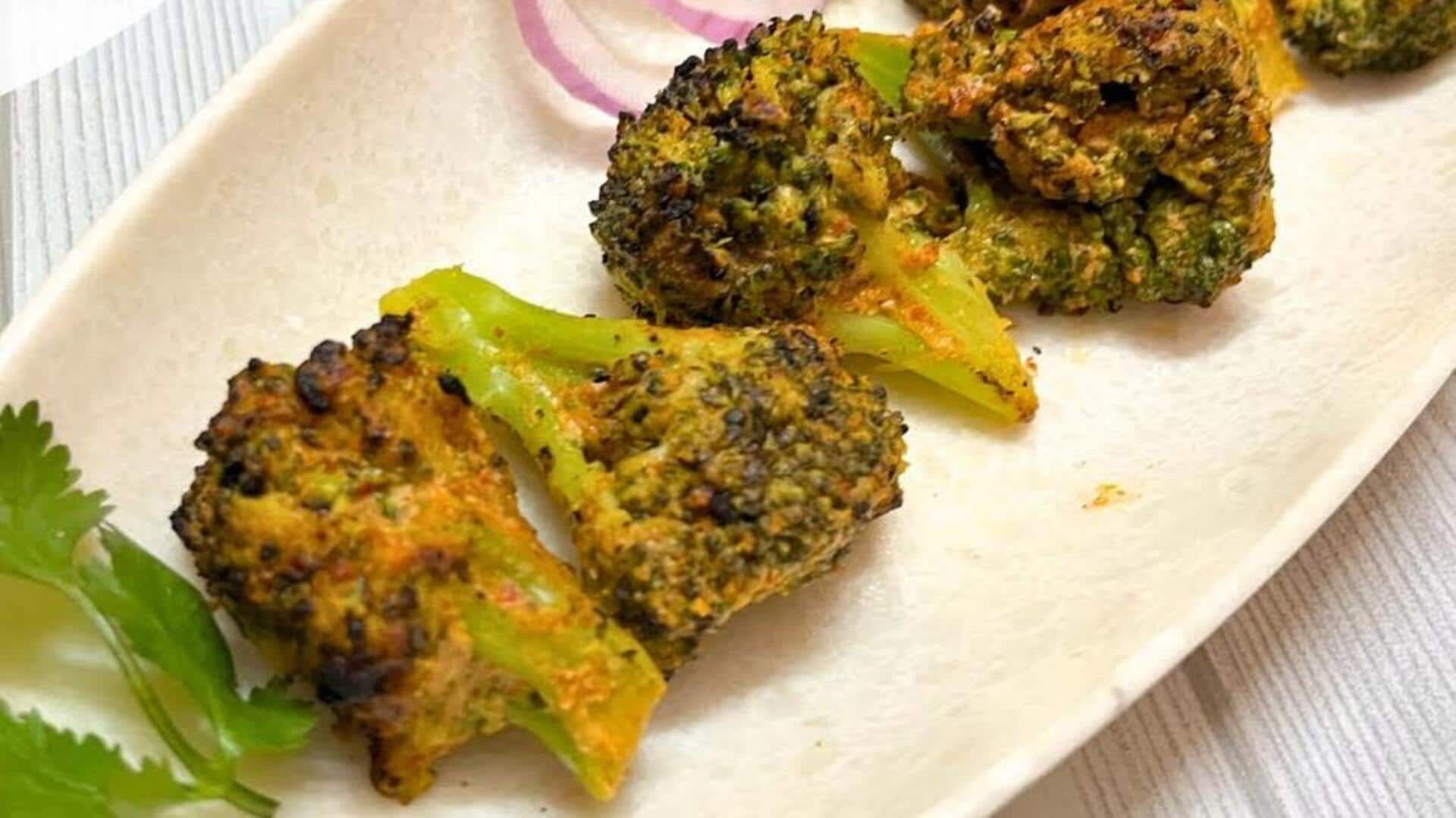 Savoring baked tandoori broccoli instead of gobi manchurian