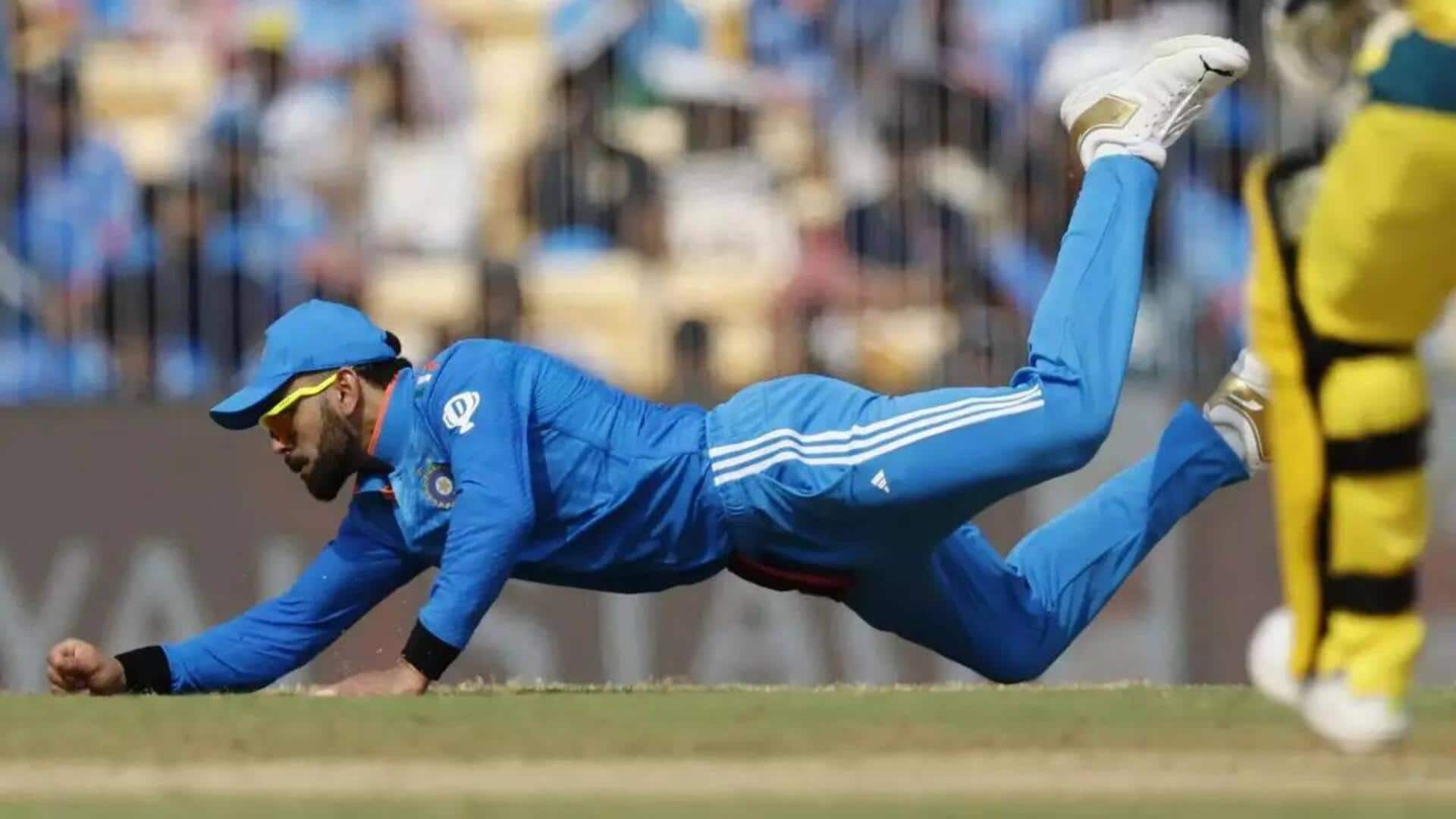 Kohli equals Azharuddin's record for most ODI catches by Indian