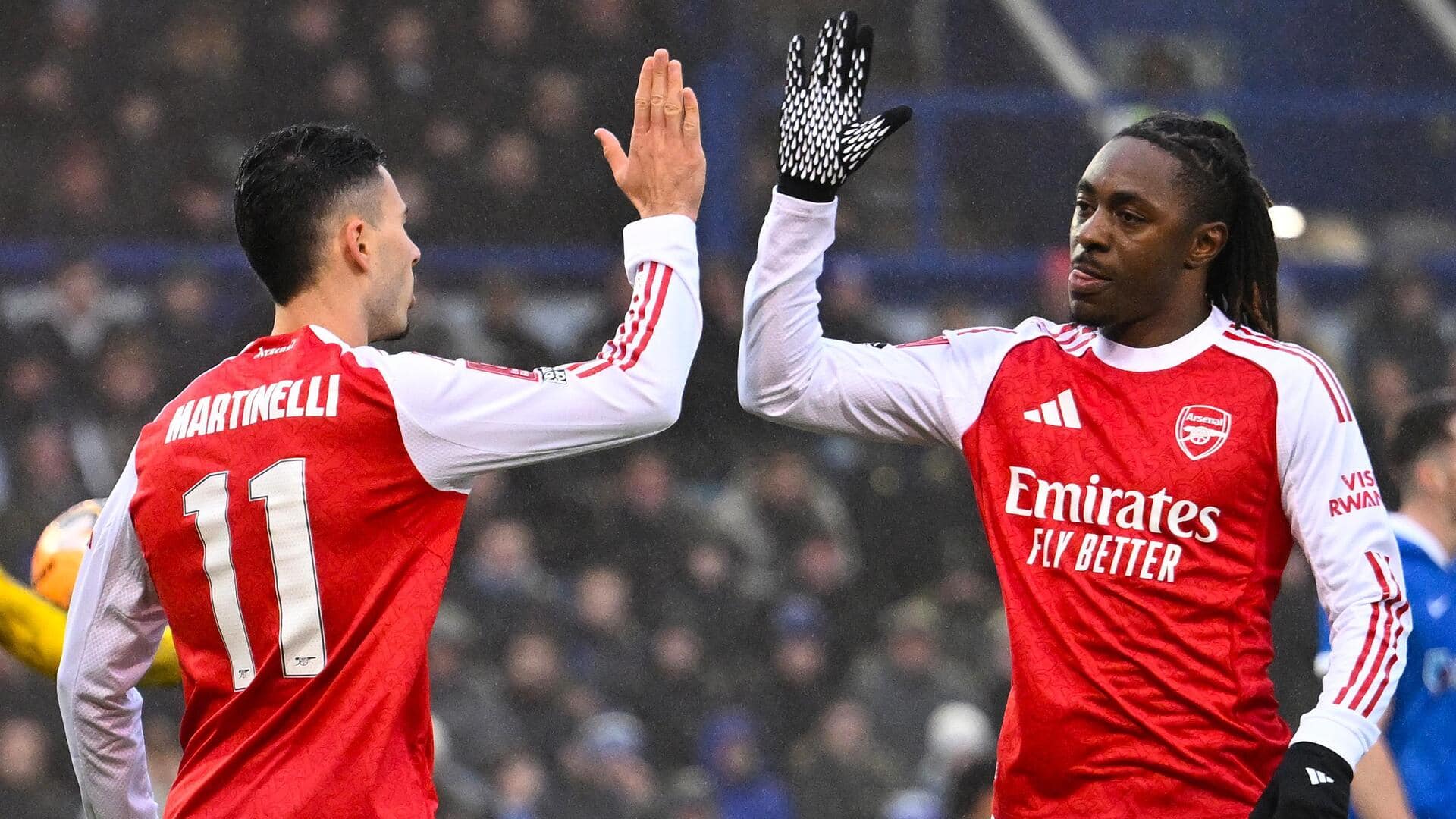 Gabriel Martinelli's hat-trick powers Arsenal to 4-1 win over Portsmouth