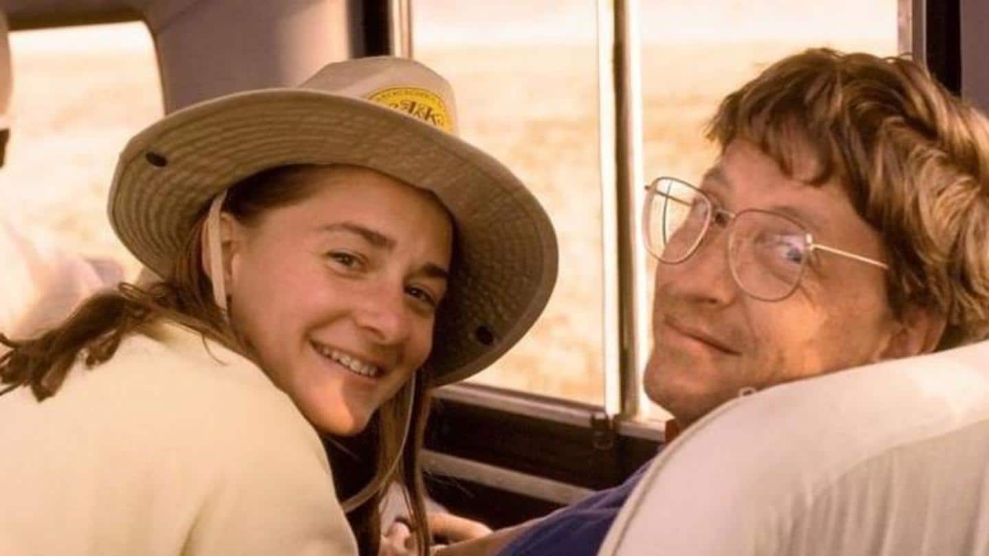 They had met at a Microsoft dinner party in 1987 They had met at a Microsoft dinner party in 1987