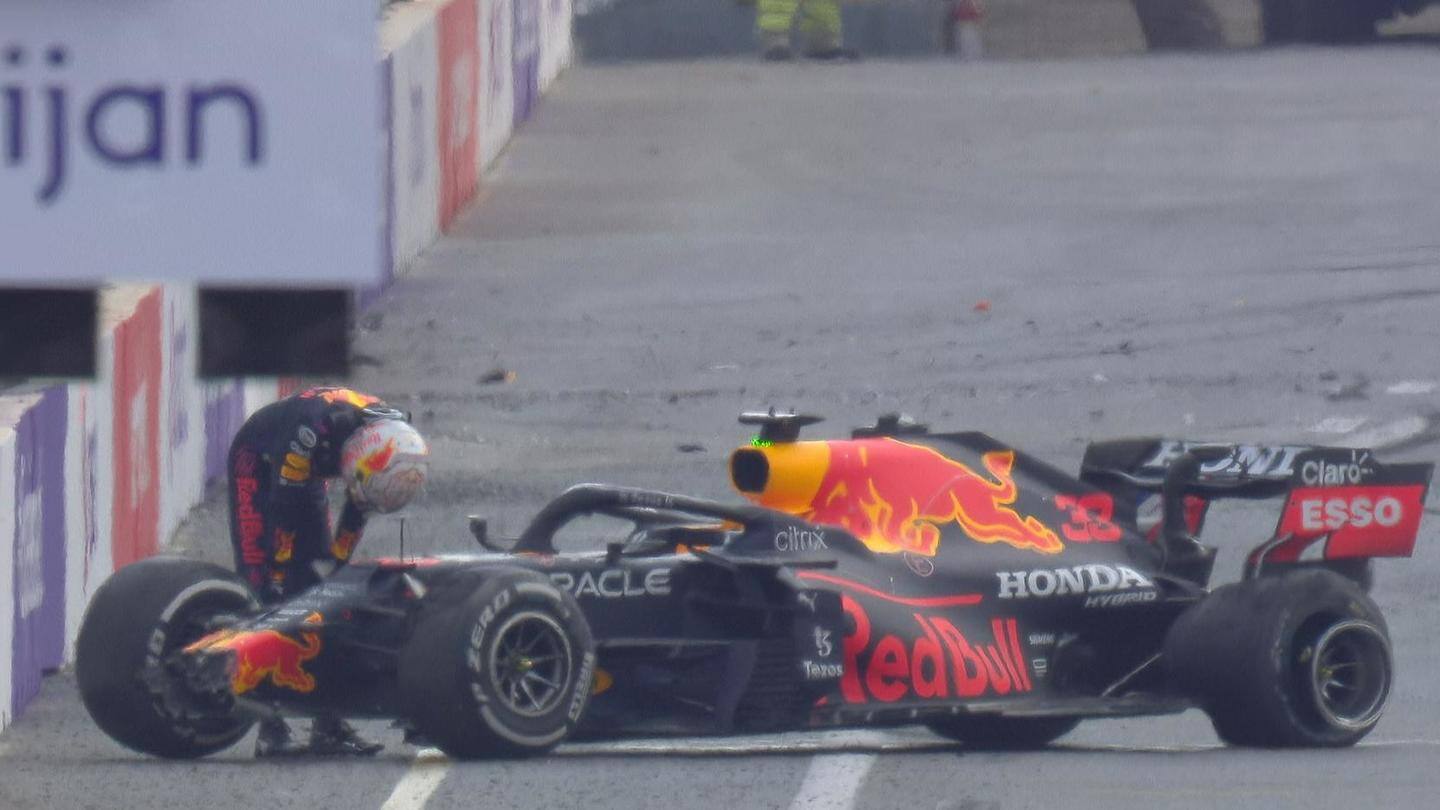 Verstappen crashes out heavily Verstappen crashes out heavily