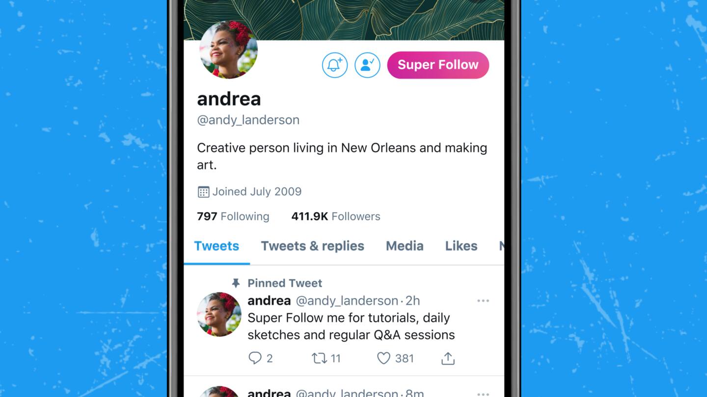 Super Follows only available if you have 10,000+ followers Super Follows only available if you have 10,000+ followers