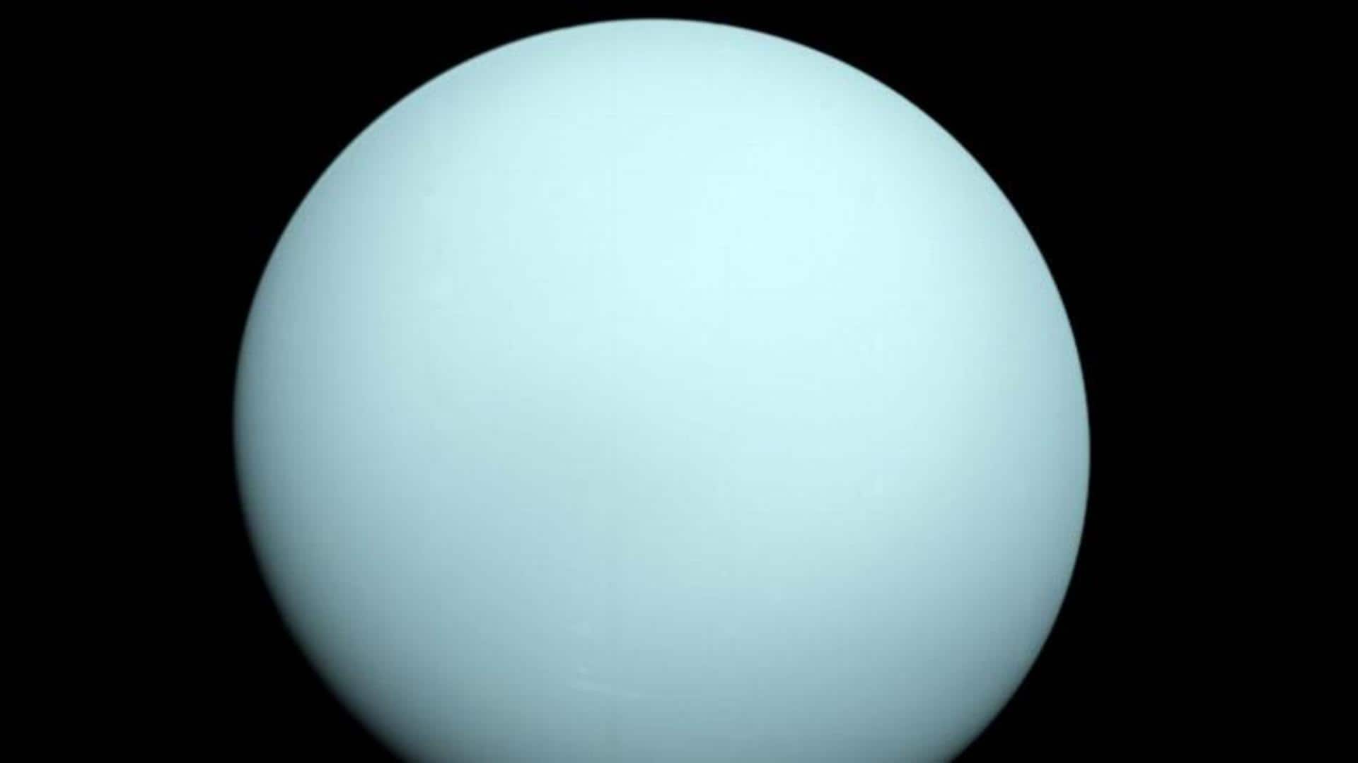 In a first, NASA observes a polar cyclone on Uranus
