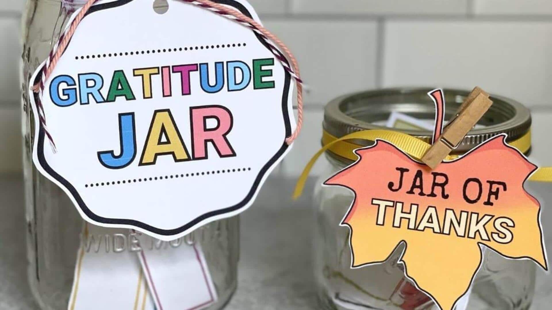 What are gratitude jars?