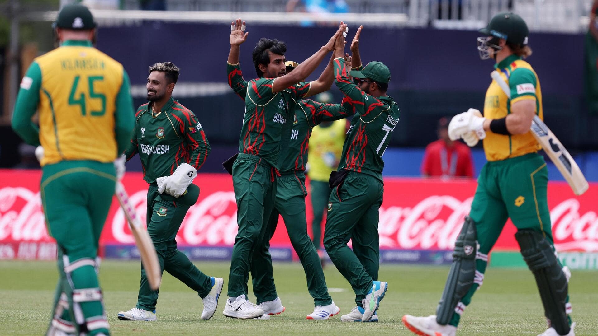 Bangladesh's Tanzim Hasan Sakib records his career-best T20I figures: Stats