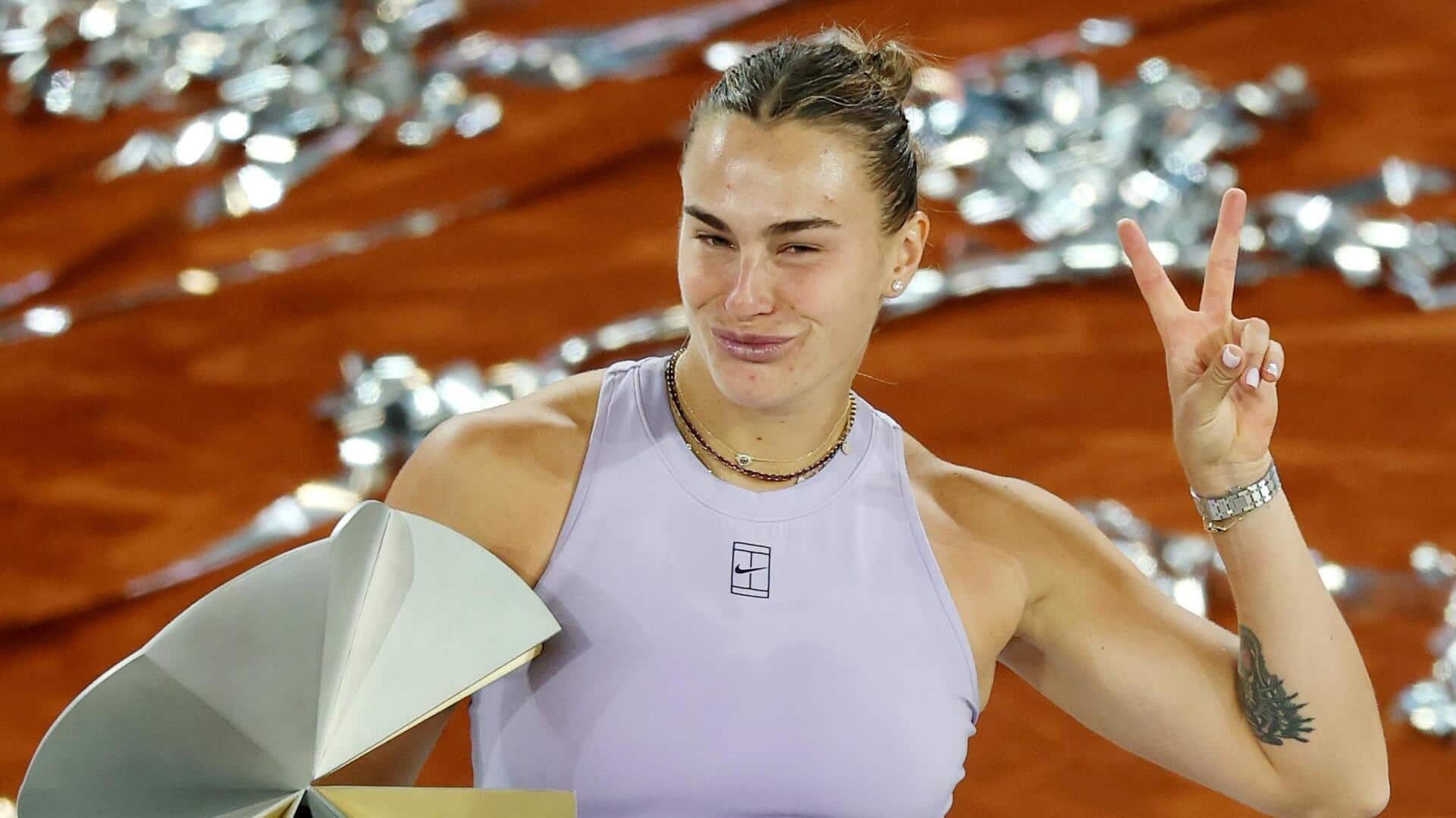 Aryna Sabalenka sets these records with Madrid Open title Aryna Sabalenka sets these records with Madrid Open title