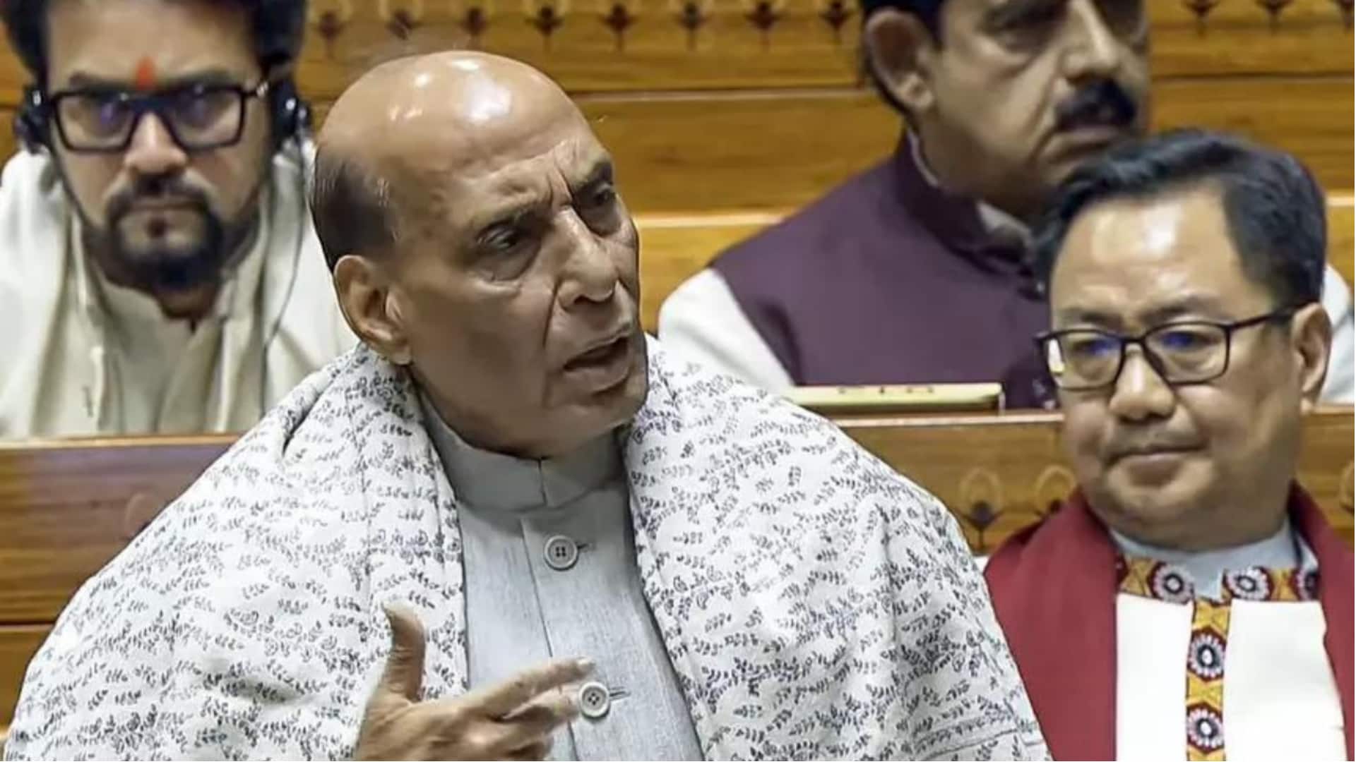 'Kaun baithayega?': Rajnath Singh confronts Opposition during 'Vande Mataram' debate